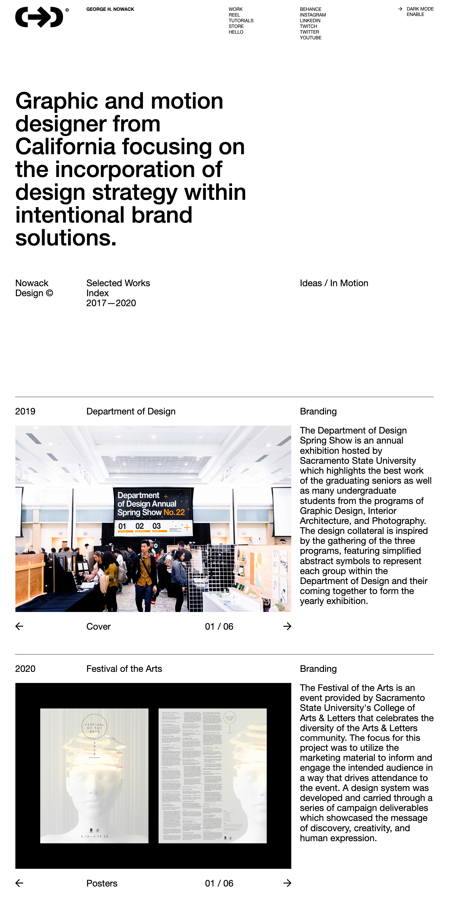 George Nowack portfolio screenshot