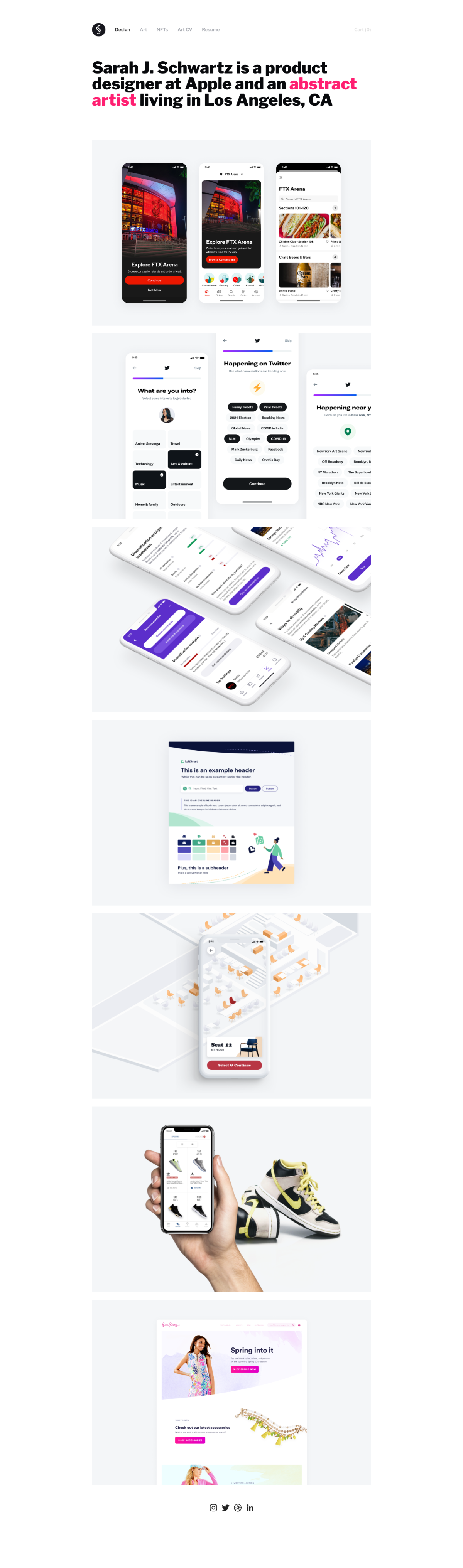 Sarah J. Schwartz portfolio screenshot