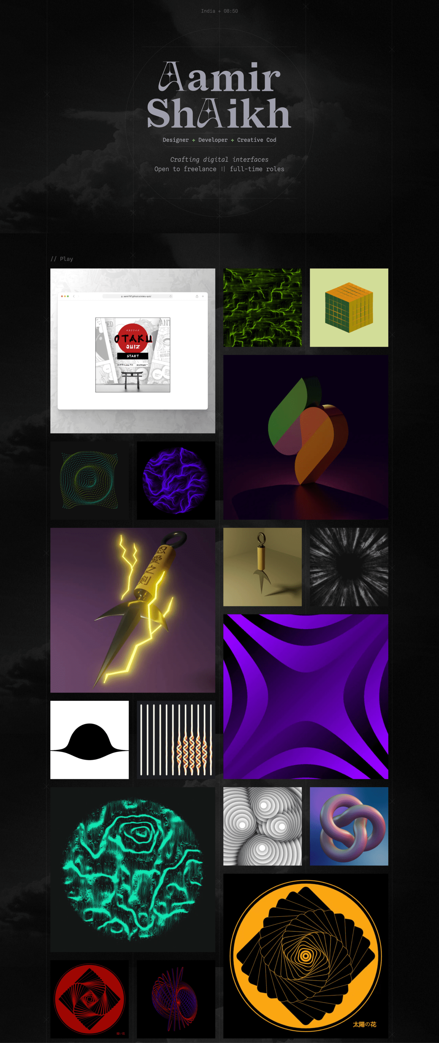 Aamir Shaikh portfolio screenshot