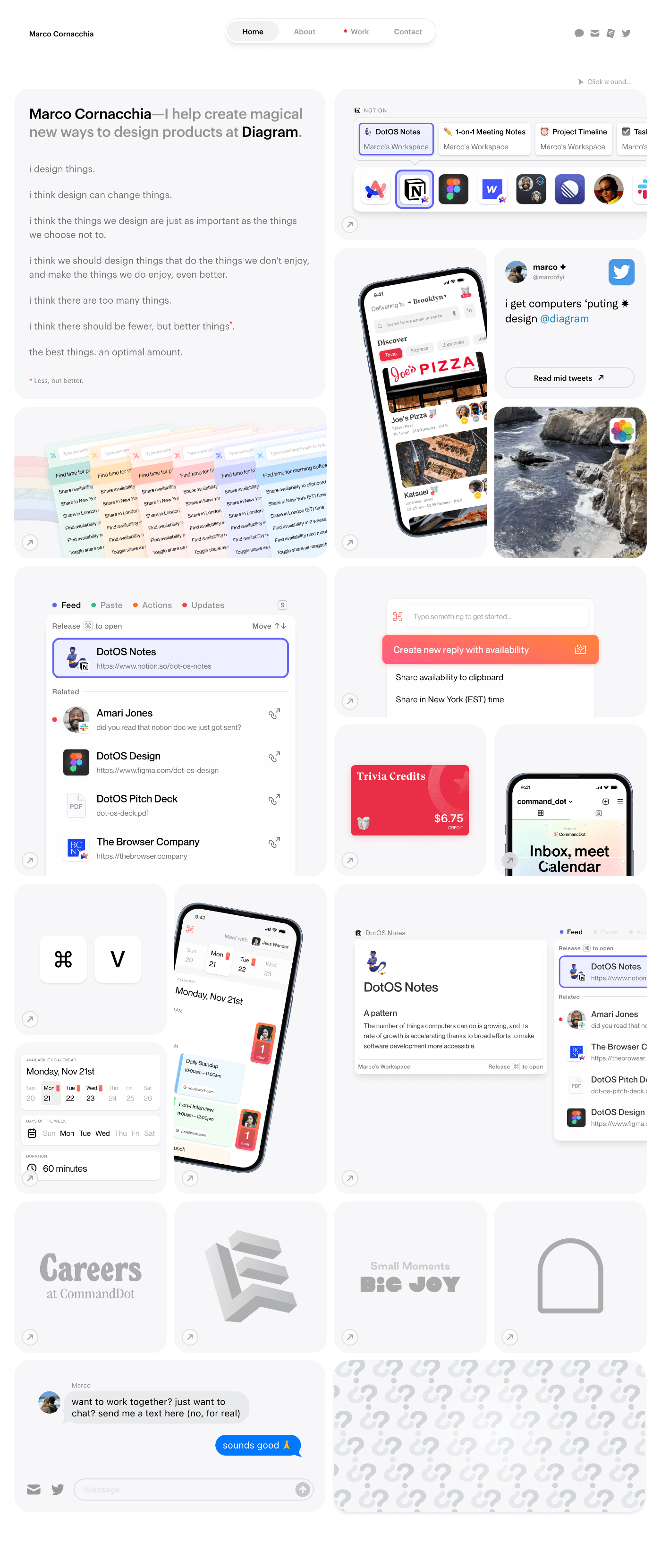 Marco Cornacchia portfolio screenshot