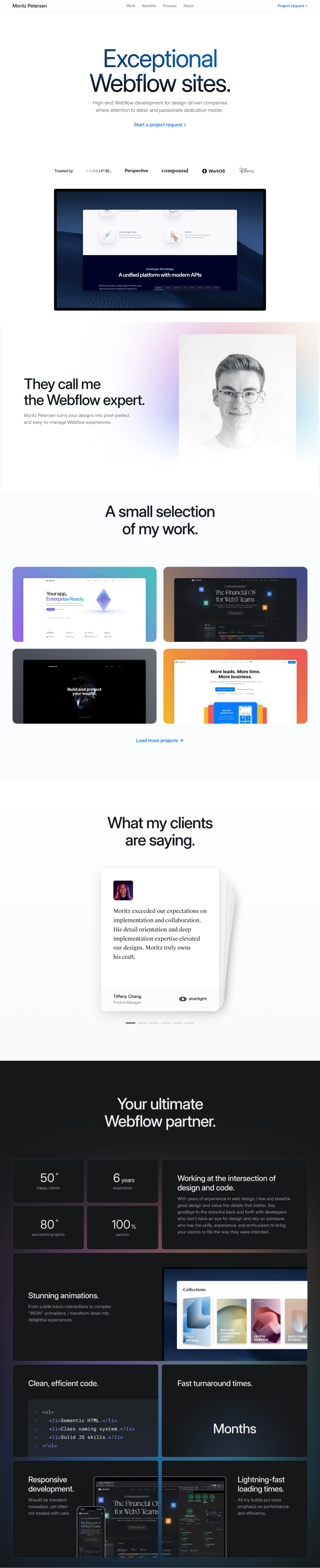 Moritz Petersen portfolio screenshot