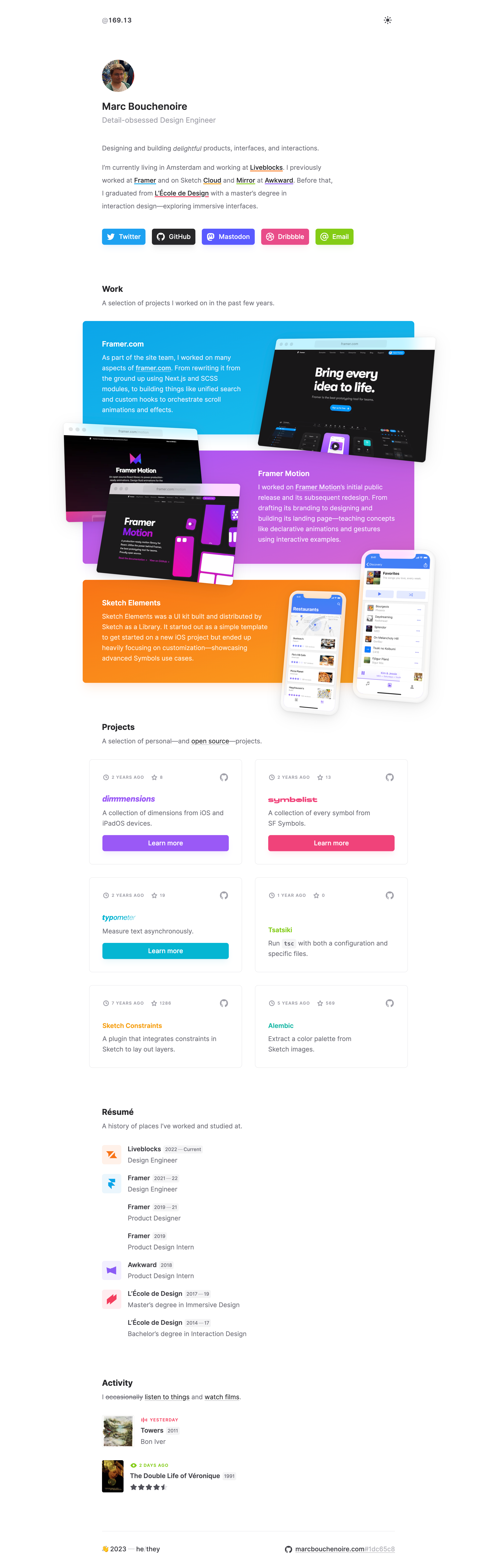 Marc Bouchenoire portfolio screenshot