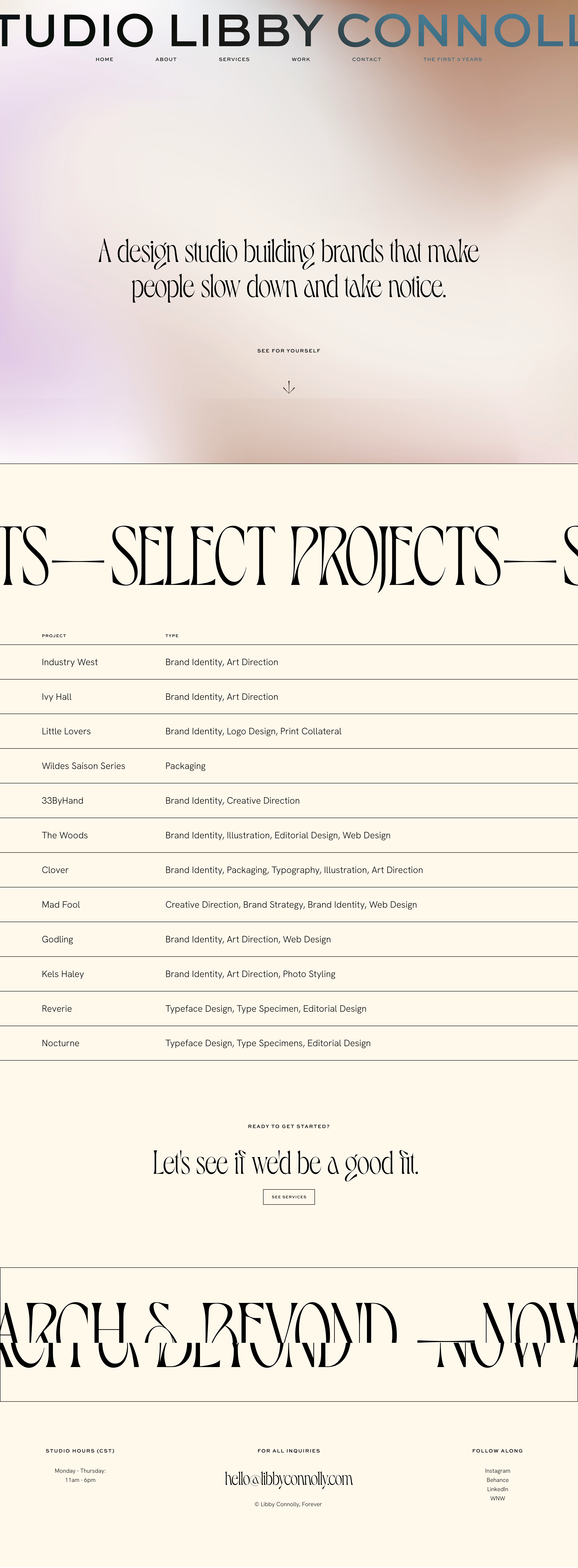 Libby Connolly portfolio screenshot