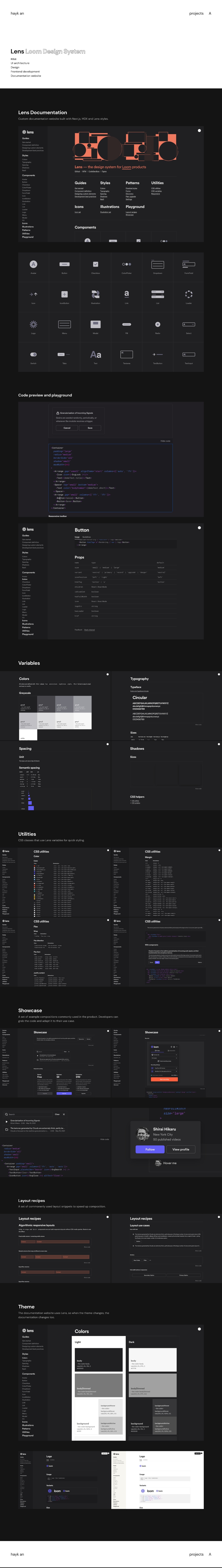 hayk an portfolio screenshot