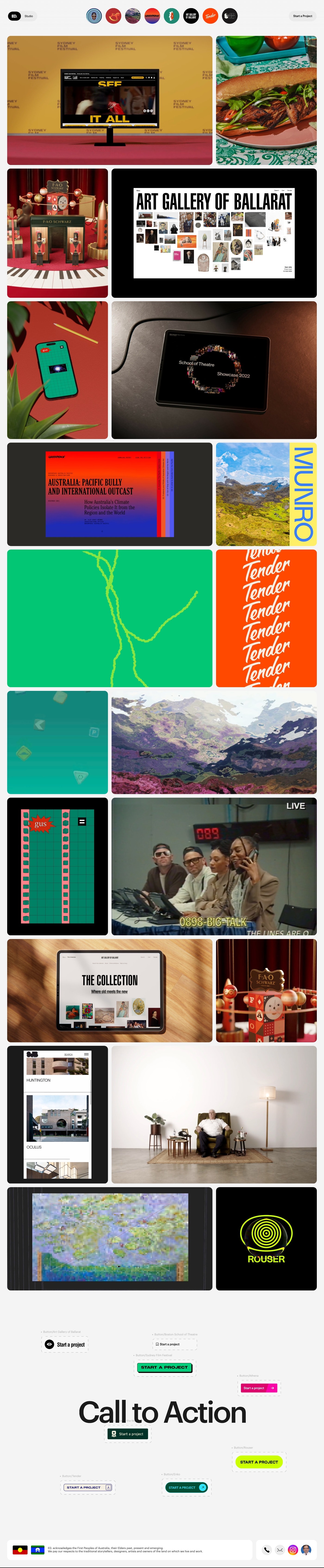 ED Studio portfolio screenshot