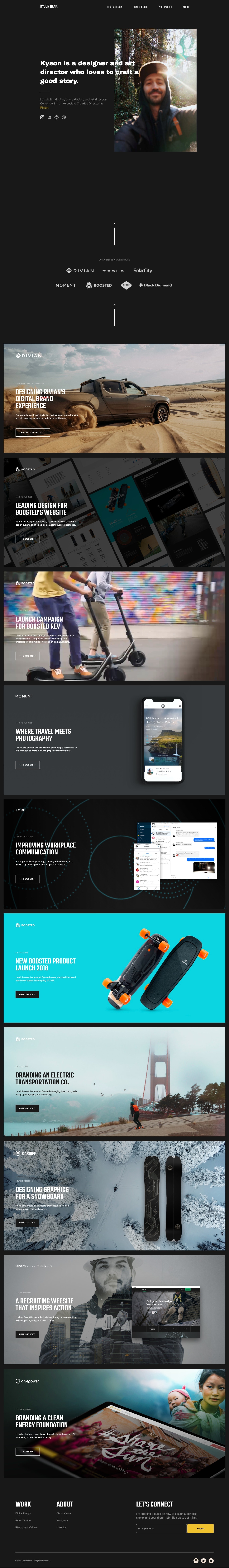 Kyson Dana portfolio screenshot