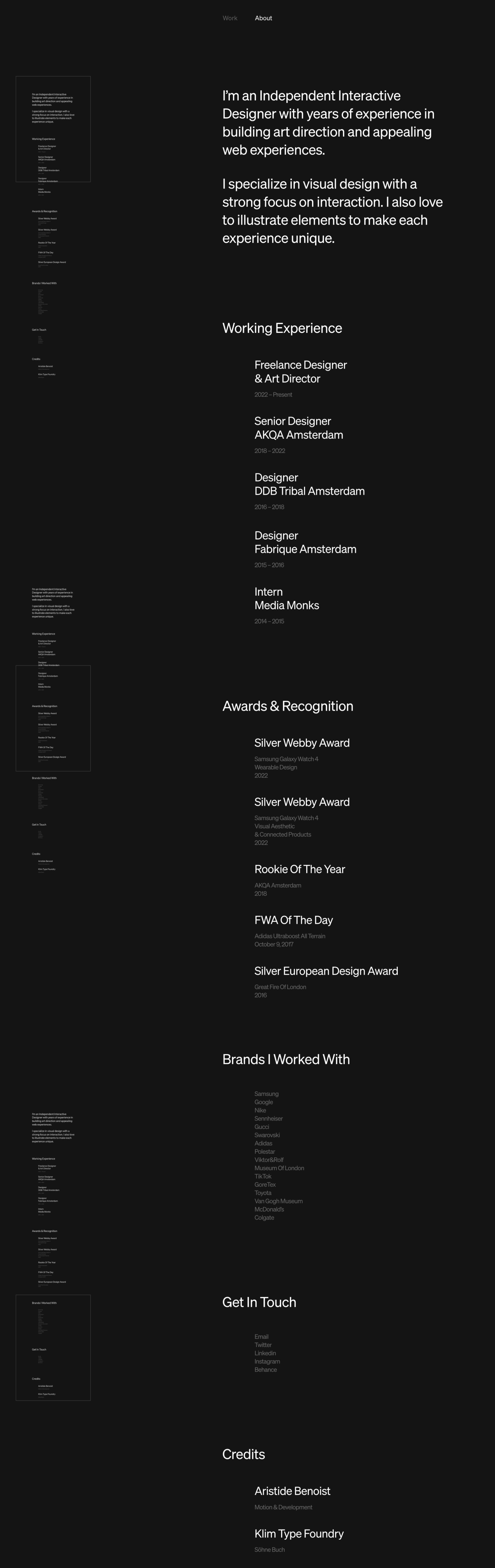 Camille Mormal portfolio screenshot