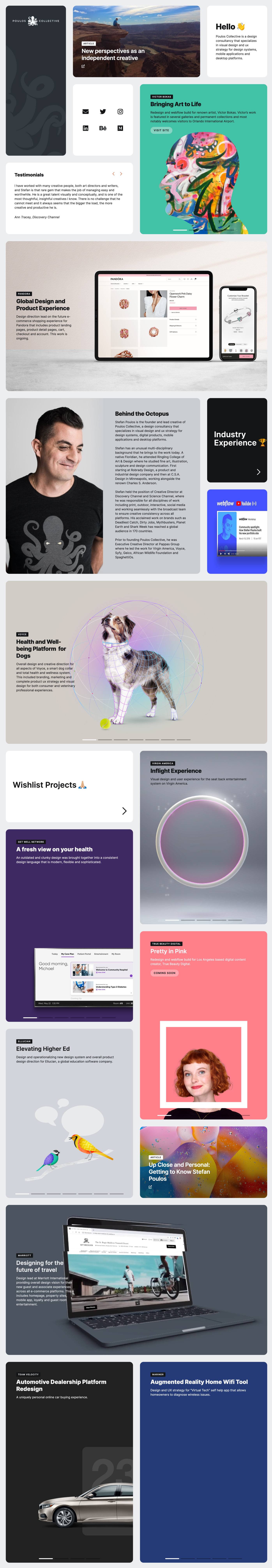 Poulos Collective portfolio screenshot