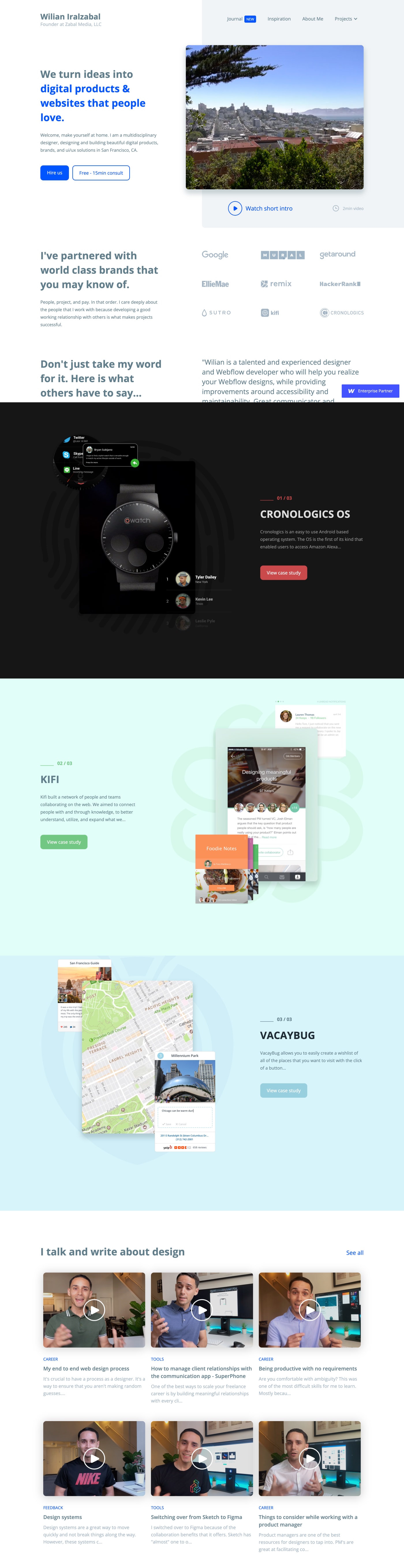 Wilian Iralzabal portfolio screenshot