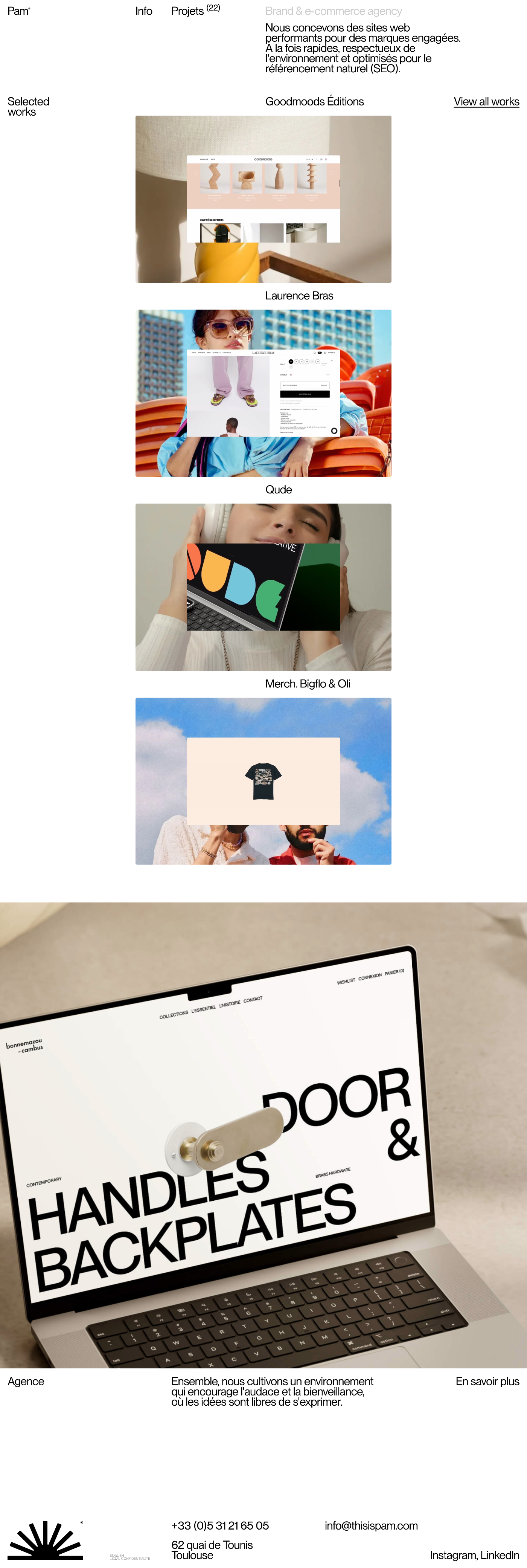 Pam portfolio screenshot