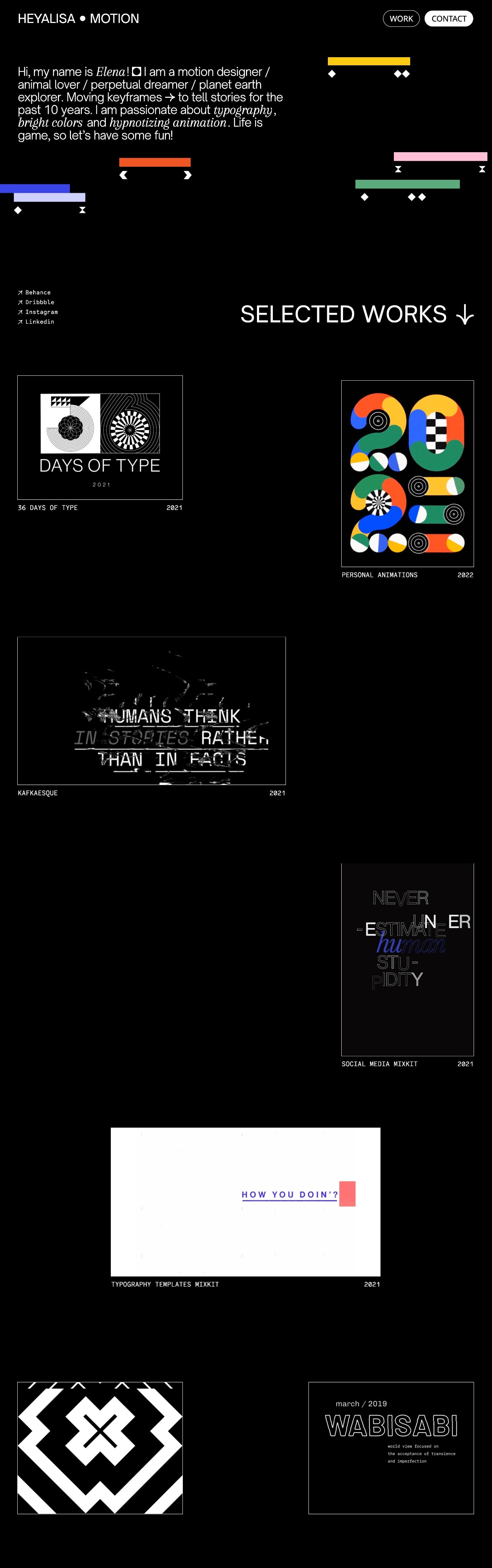 Elena portfolio screenshot