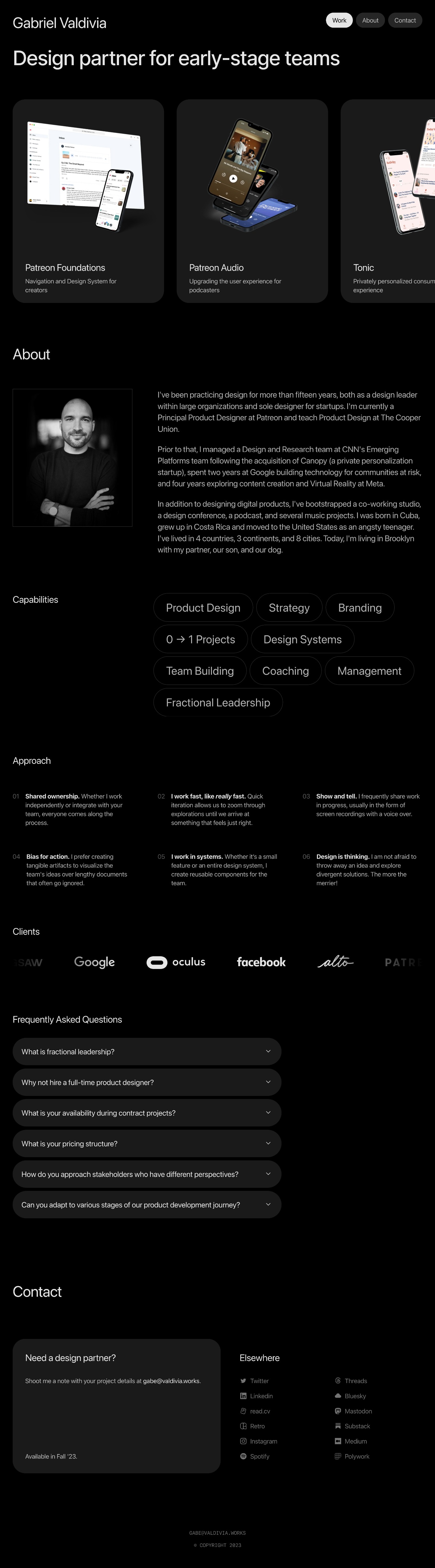 Gabriel Valdivia portfolio screenshot