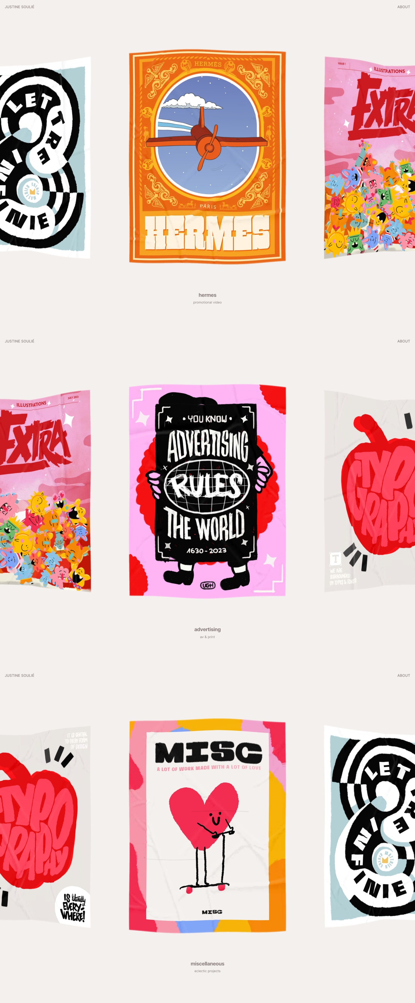 Justine Soulié portfolio screenshot