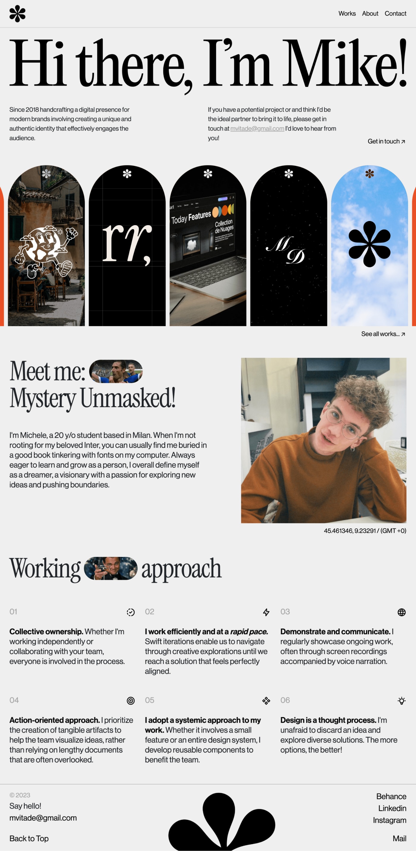 Michele de Vita portfolio screenshot