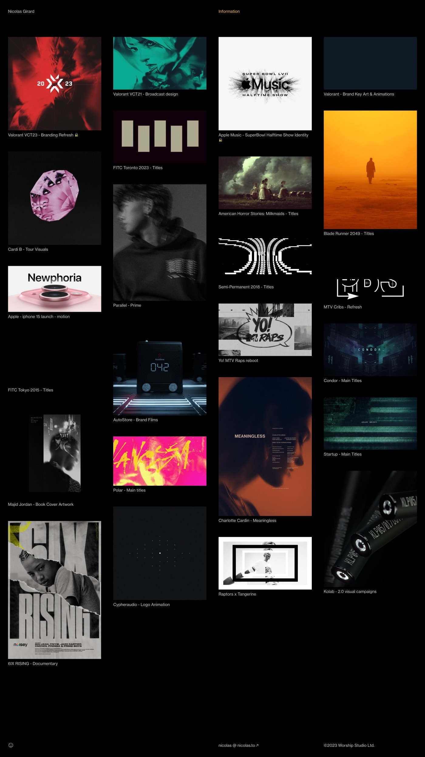 Nicolas Girard portfolio screenshot