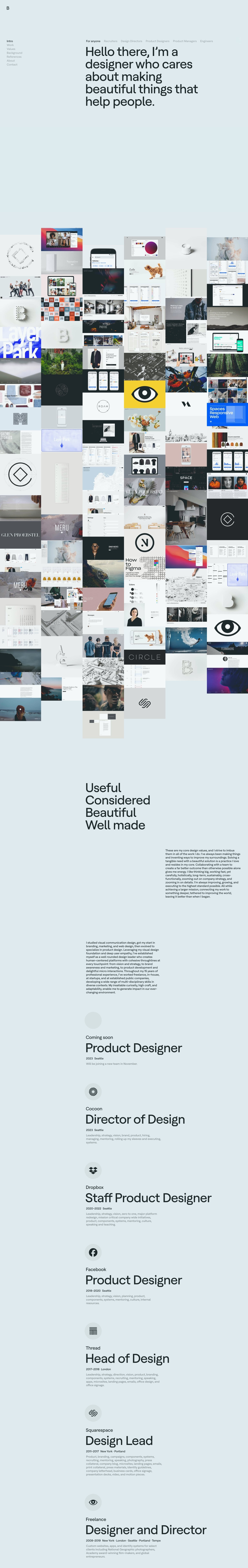 Billy Sweeney portfolio screenshot