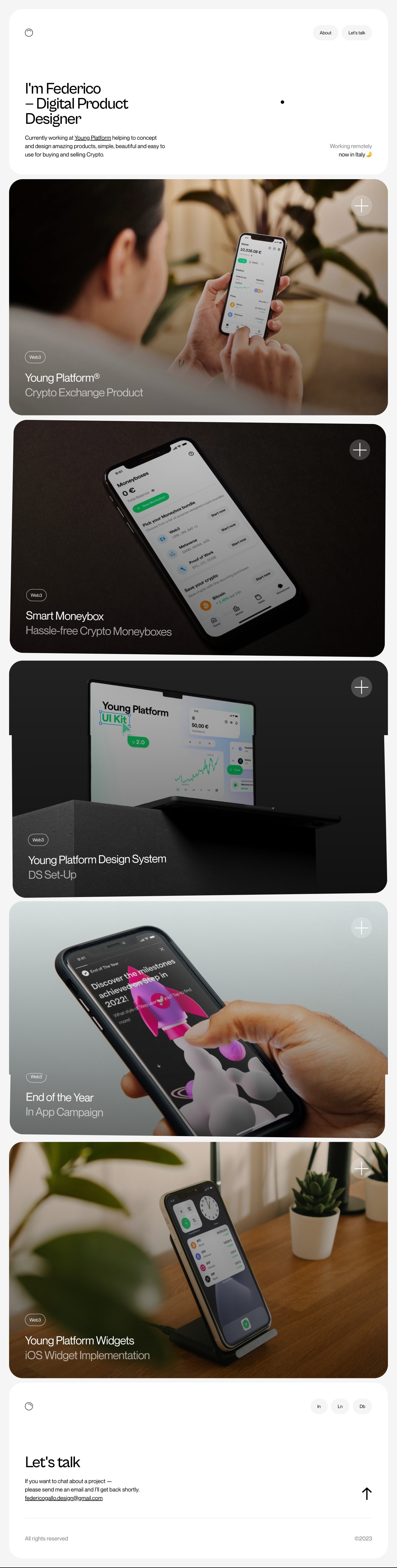 Federico Gallo portfolio screenshot