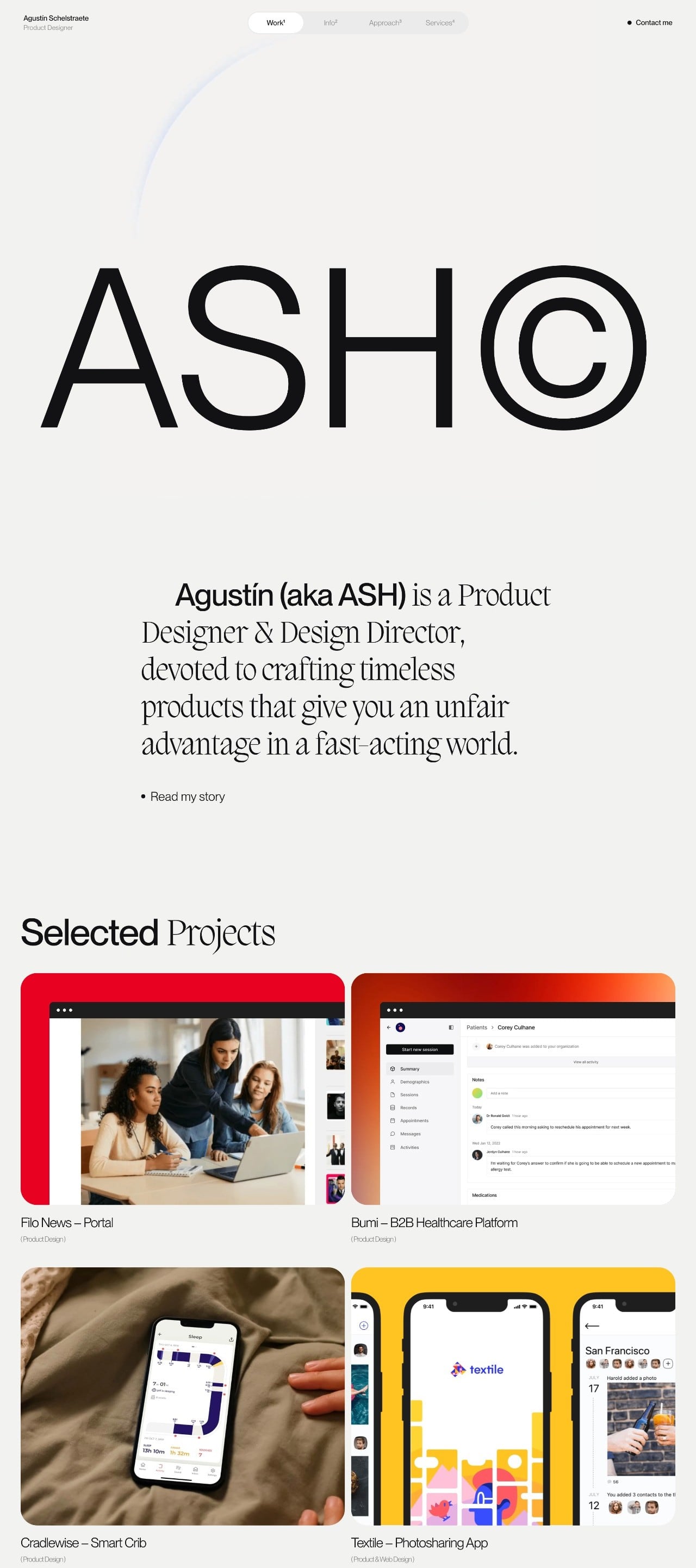Agustín Schelstraete portfolio screenshot