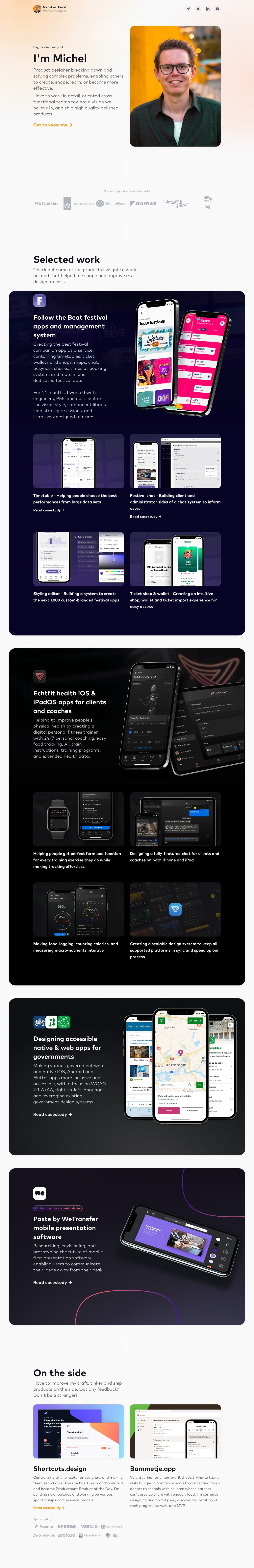Michel van Hees portfolio screenshot