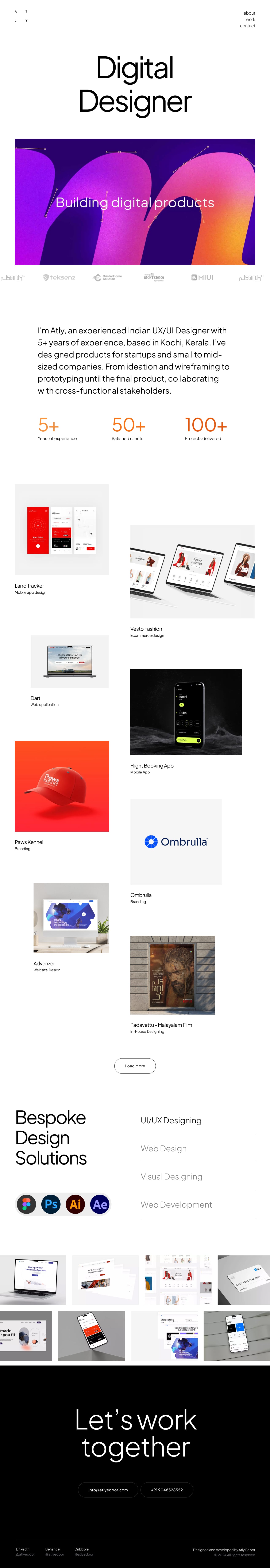 Atly Joseph portfolio screenshot