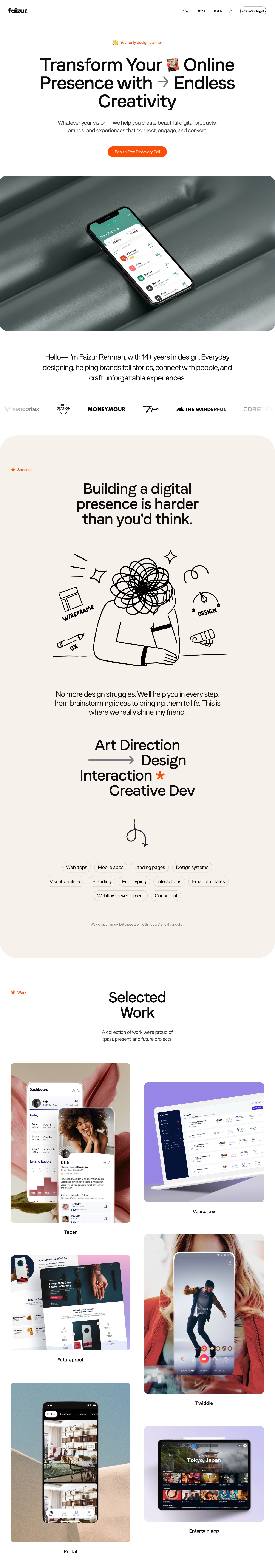 Faizur Rehman portfolio screenshot