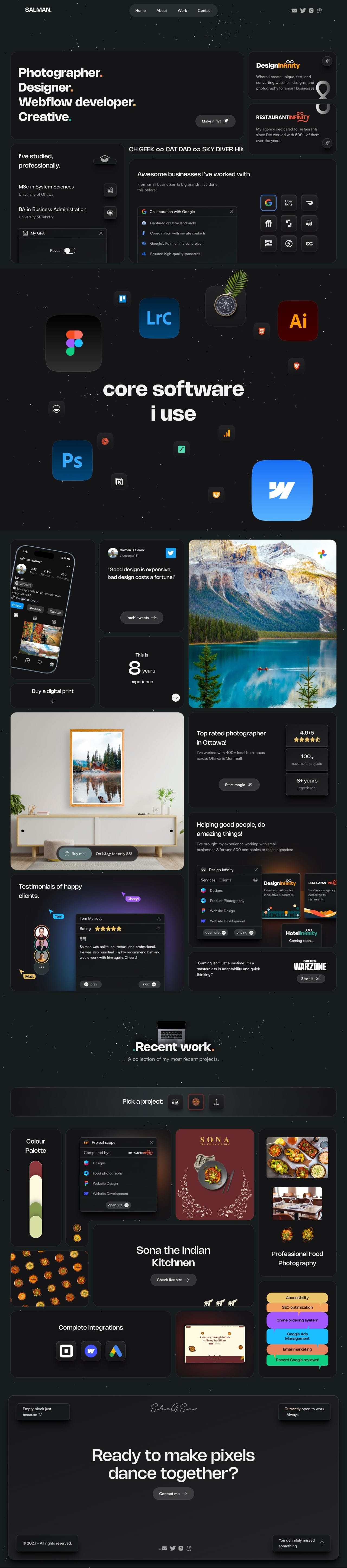 Salman G Samar portfolio screenshot