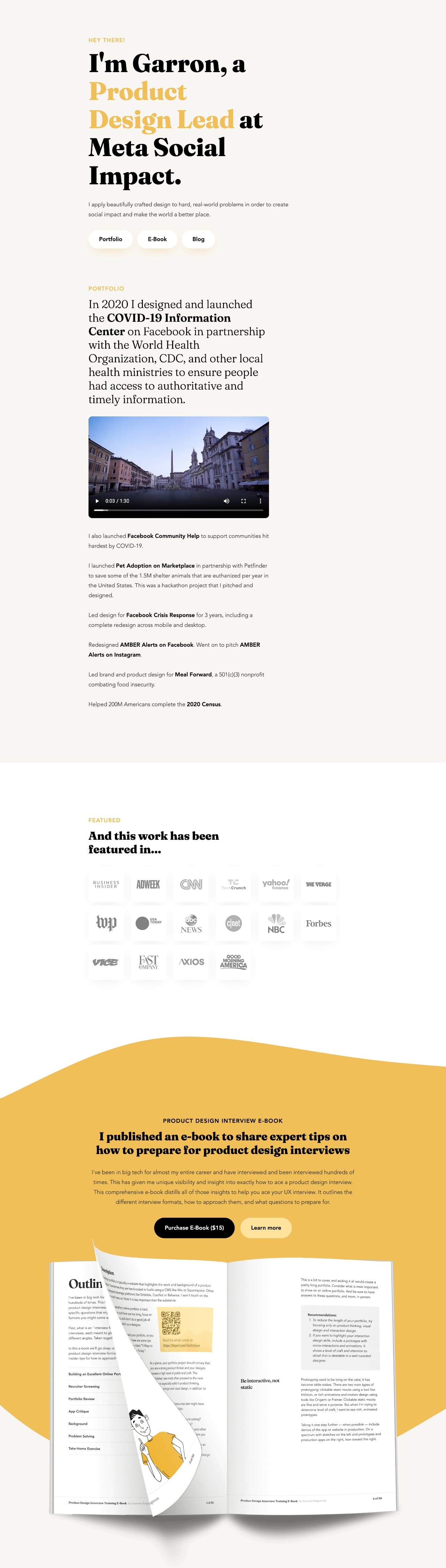Garron Engstrom portfolio screenshot