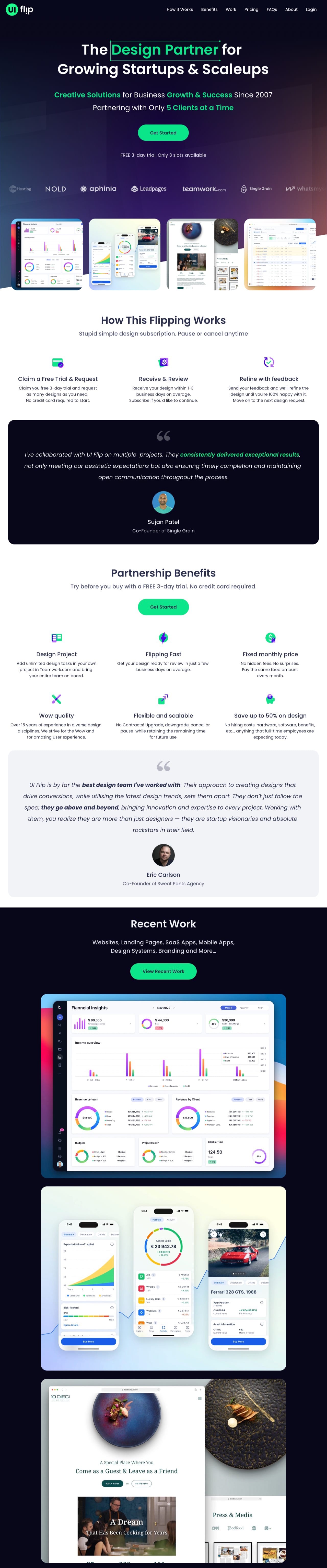 Ivo UI Flip ux & product designer portfolio - creative portfolio