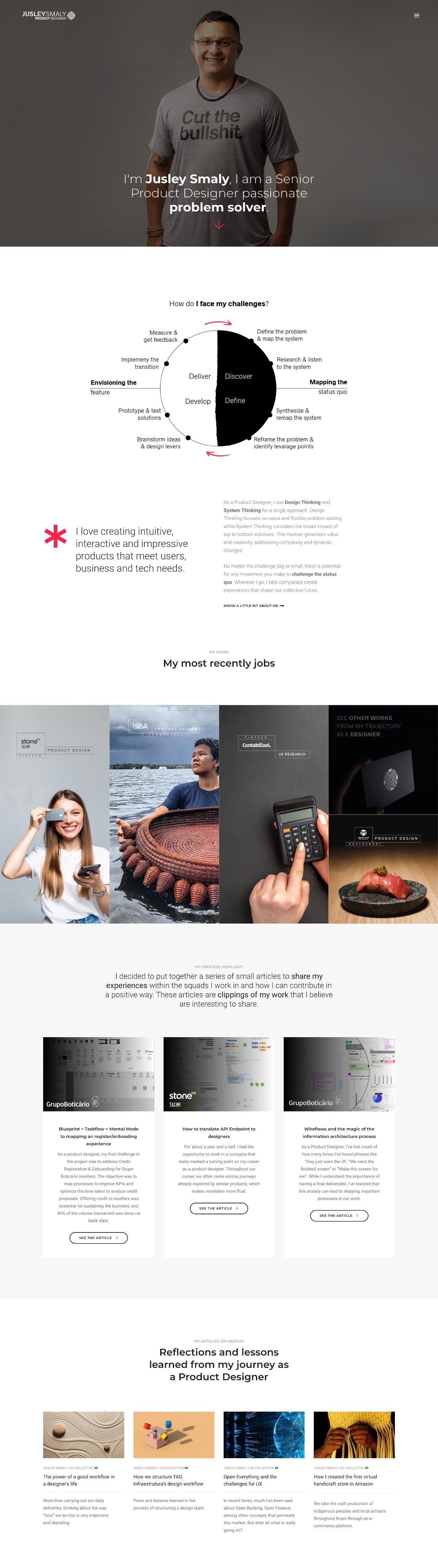 Jusley Smaly portfolio screenshot