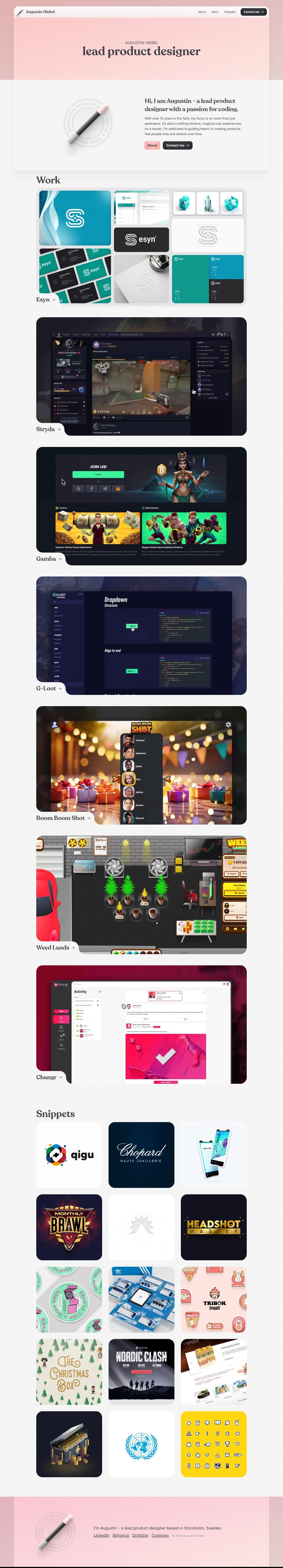 Augustin Hiebel portfolio screenshot