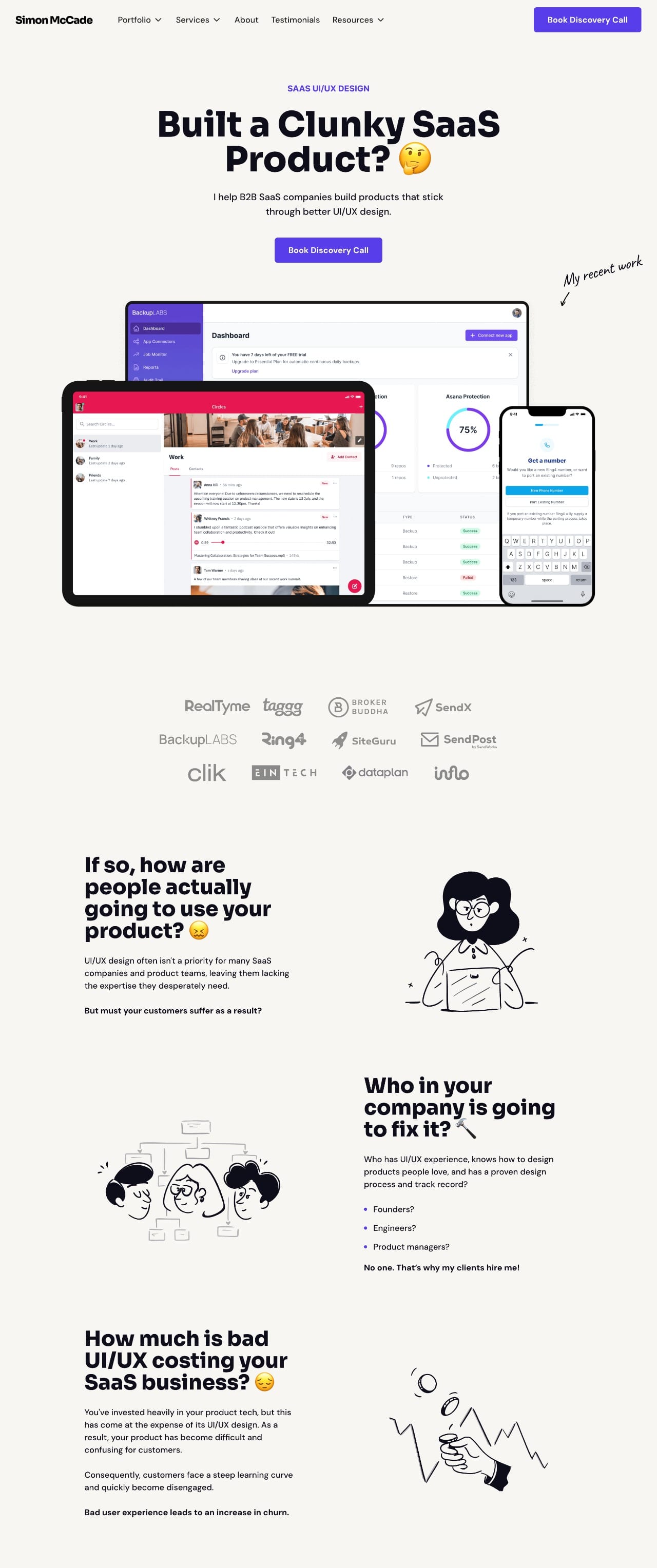 Simon McCade portfolio screenshot