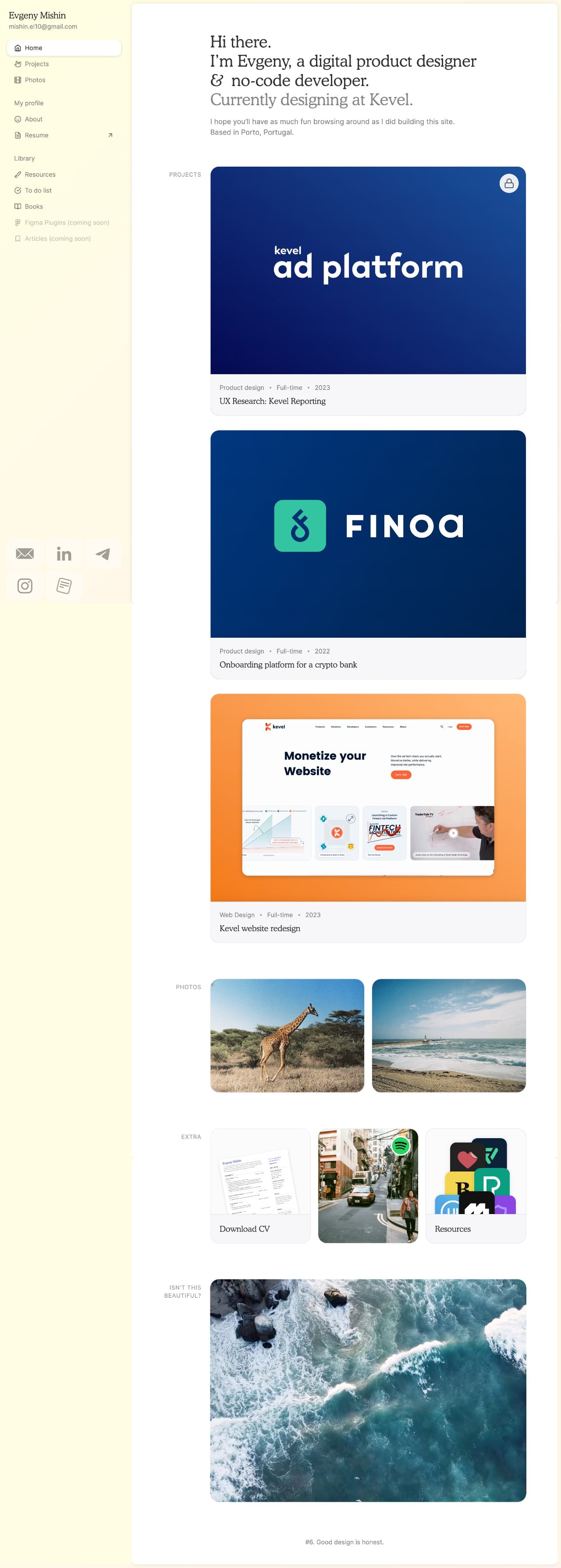 Evgeny Mishin portfolio screenshot