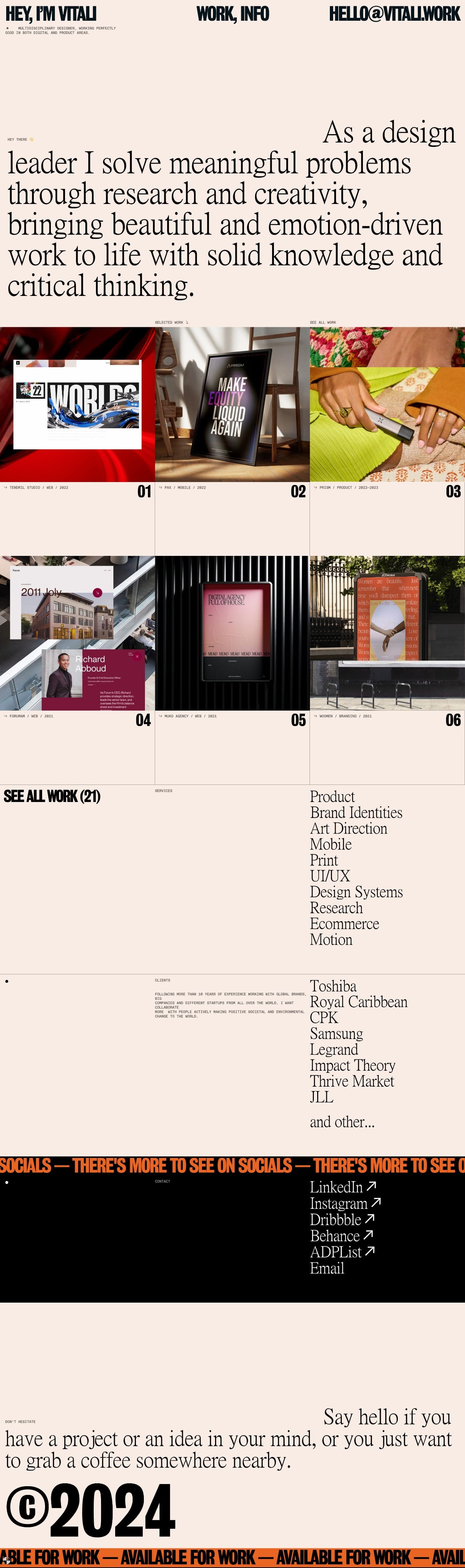 Vitali Zahharov portfolio screenshot