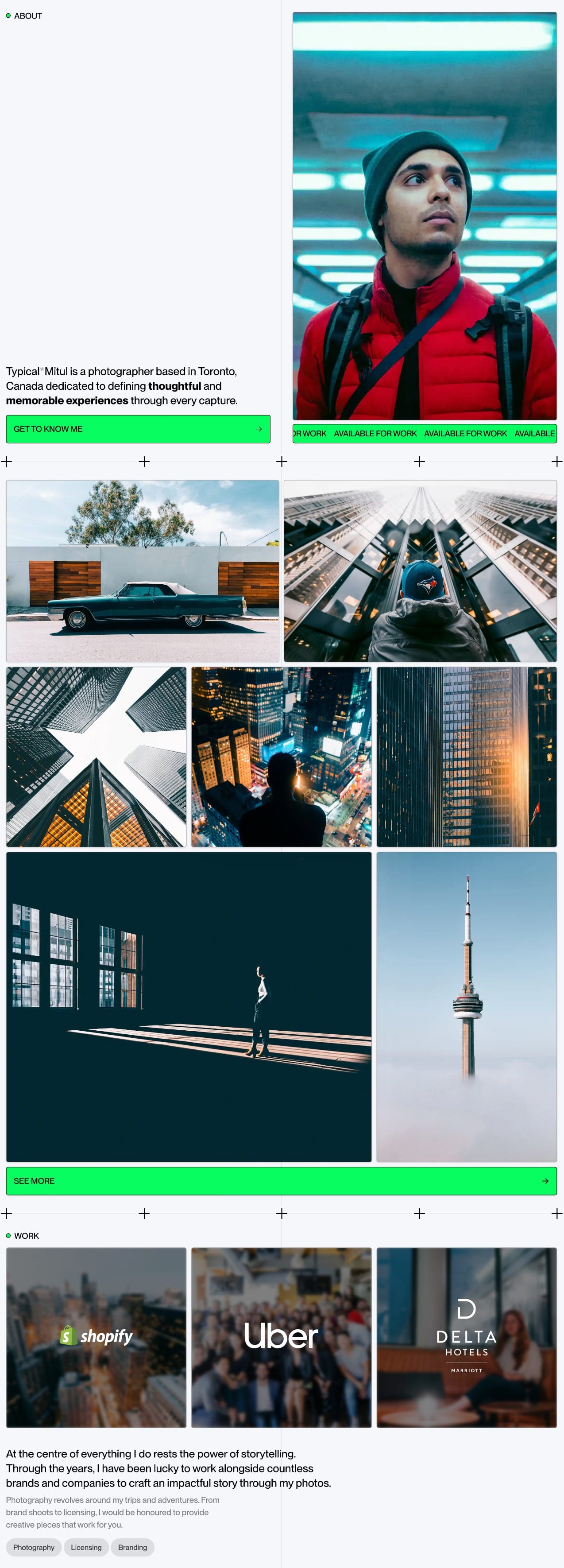 Mitul portfolio screenshot