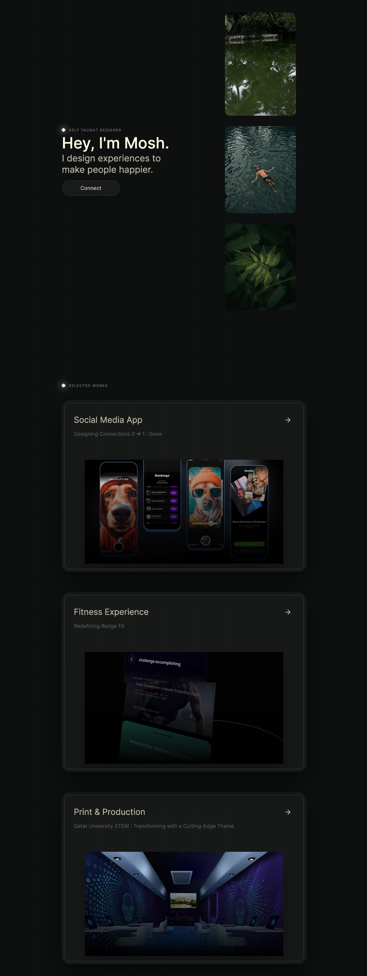 Mosh portfolio screenshot