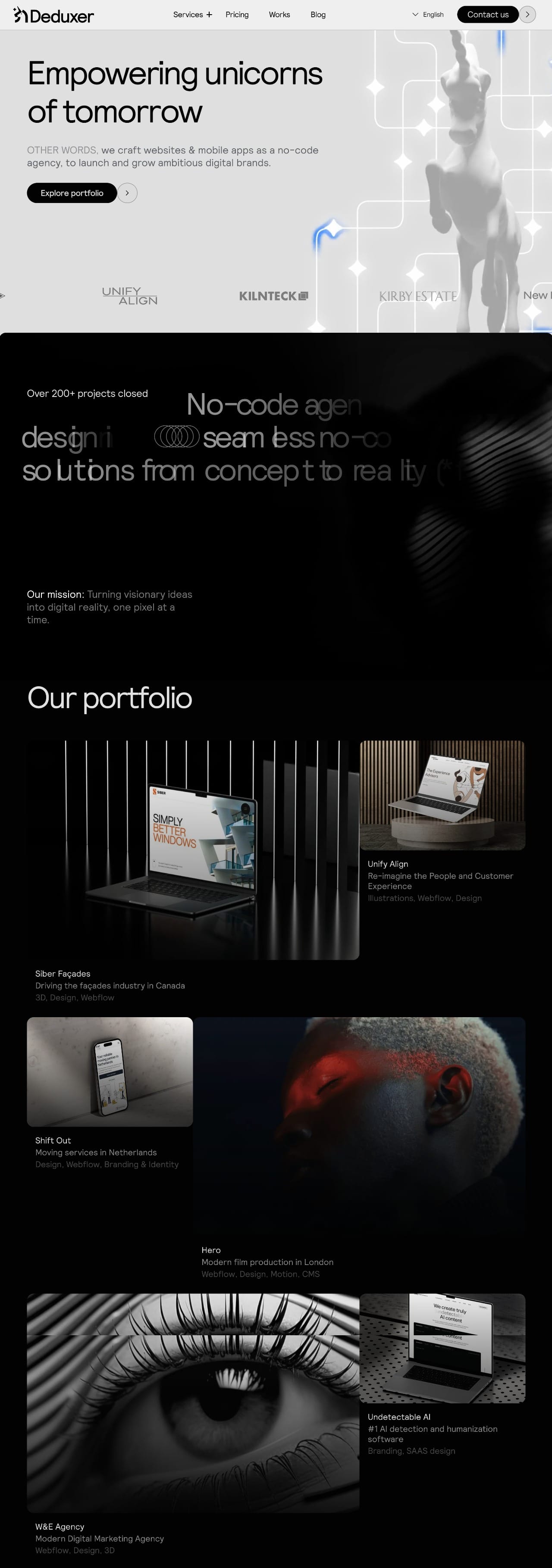 Deduxer portfolio screenshot