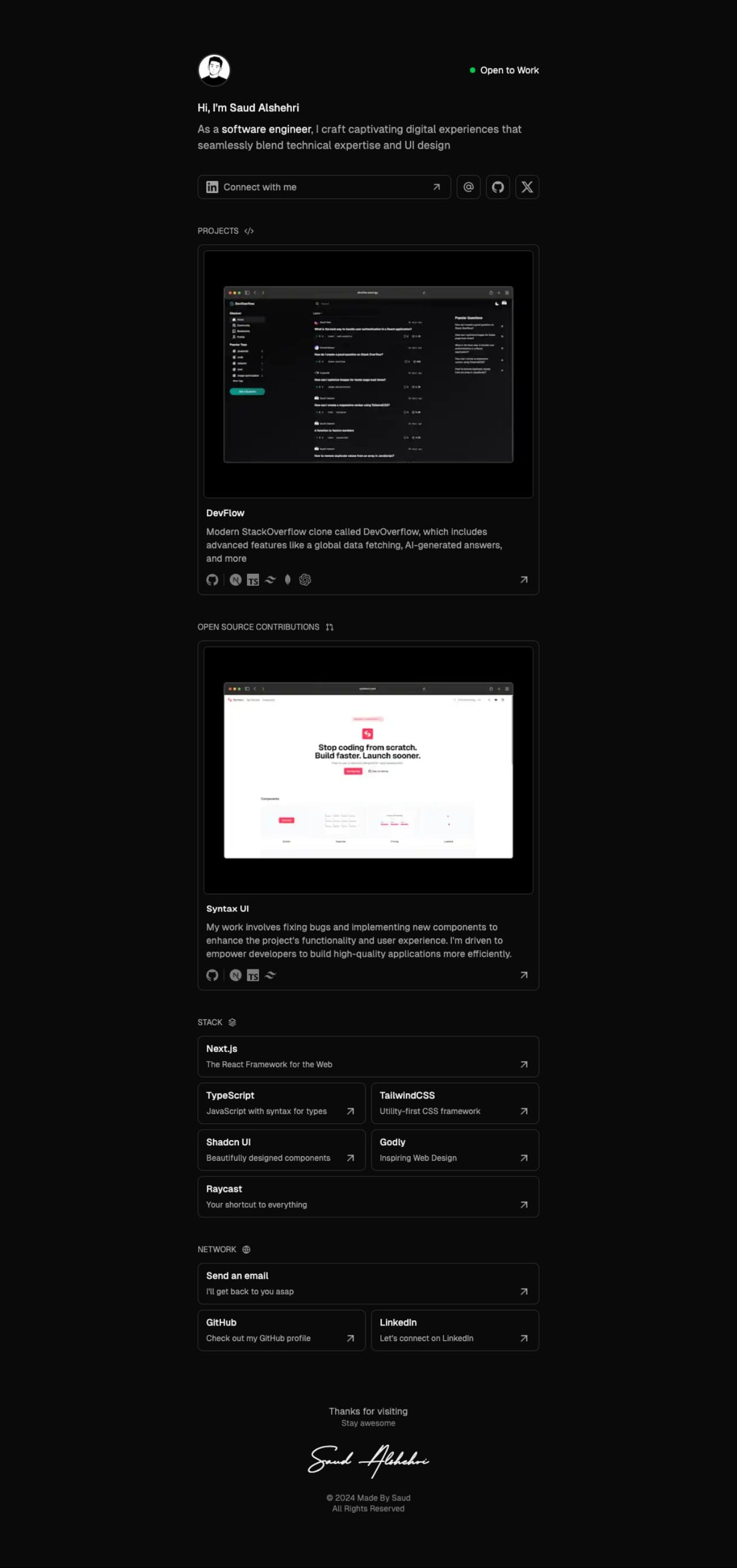 Saud Alshehri creative developer portfolio - creative portfolio
