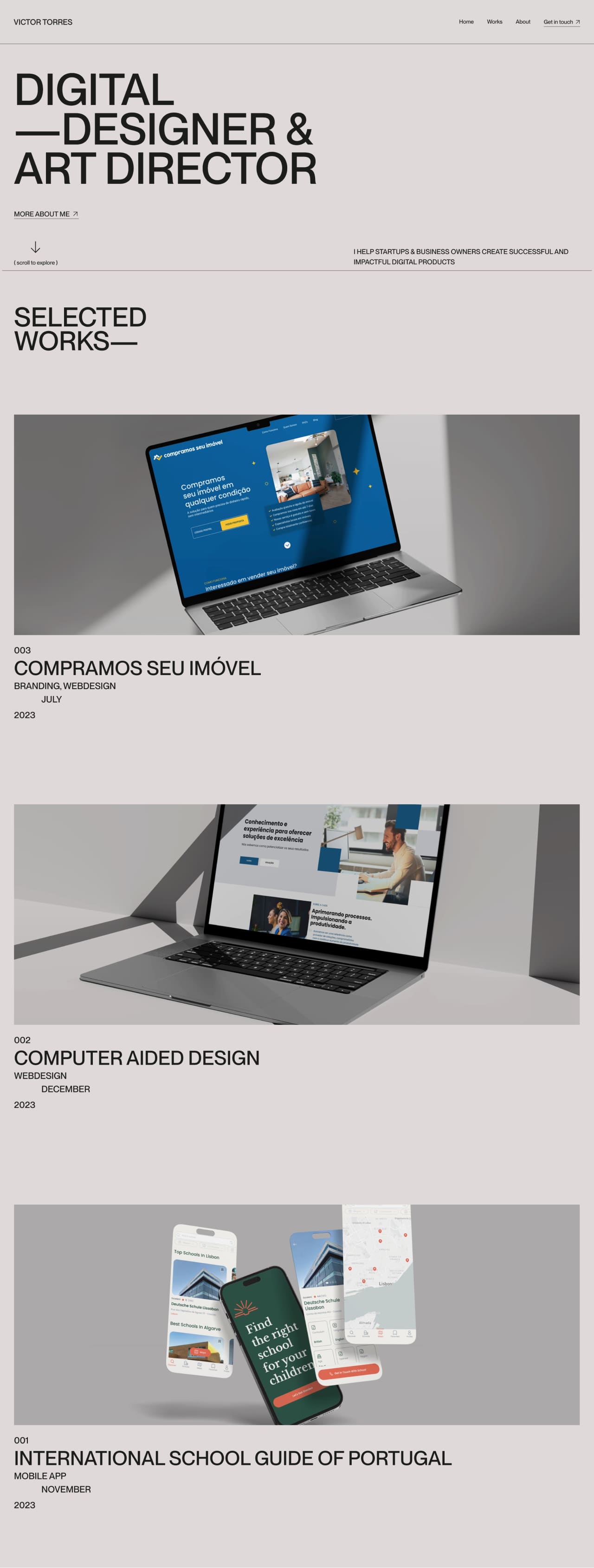 Victor Torres portfolio screenshot