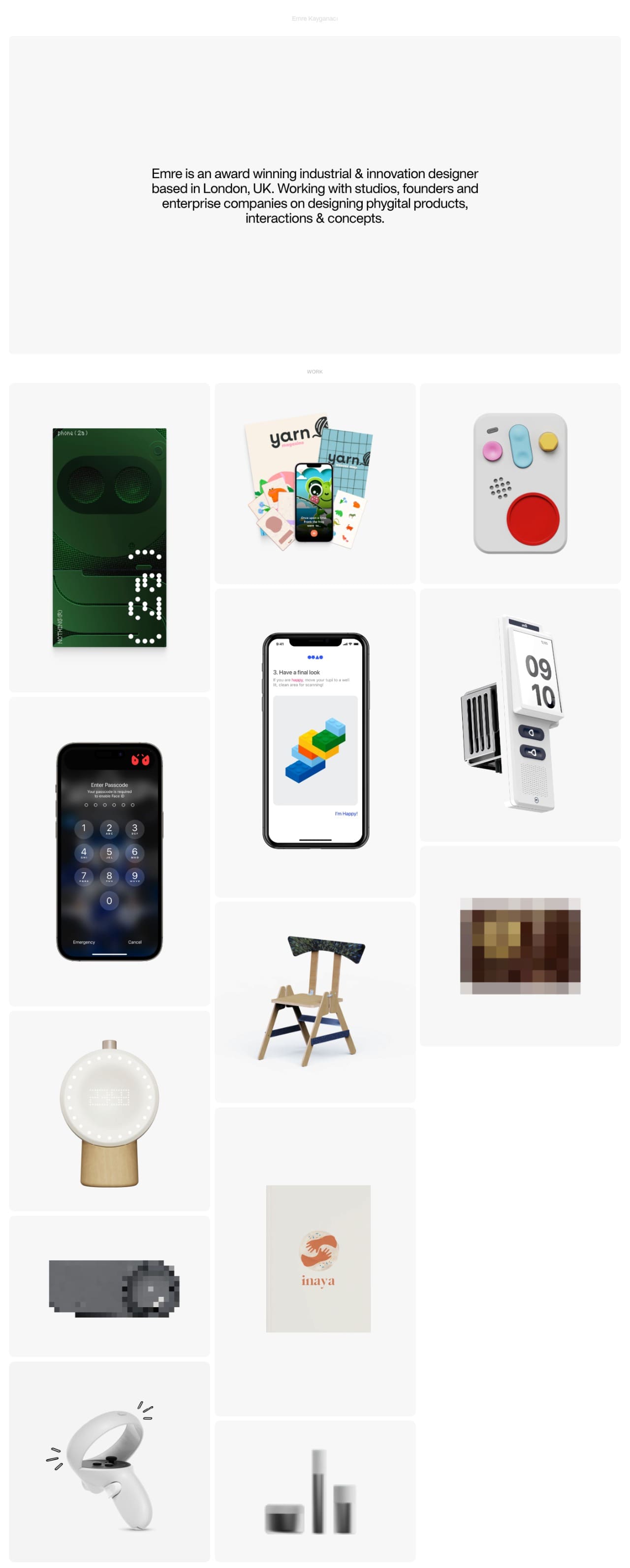 Emre Kayganaci portfolio screenshot