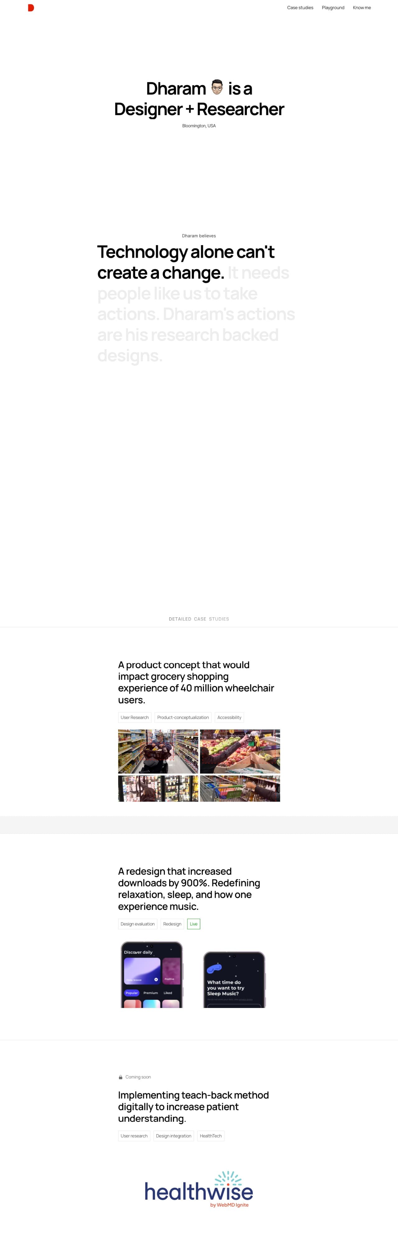Dharam Lokhandwala portfolio screenshot