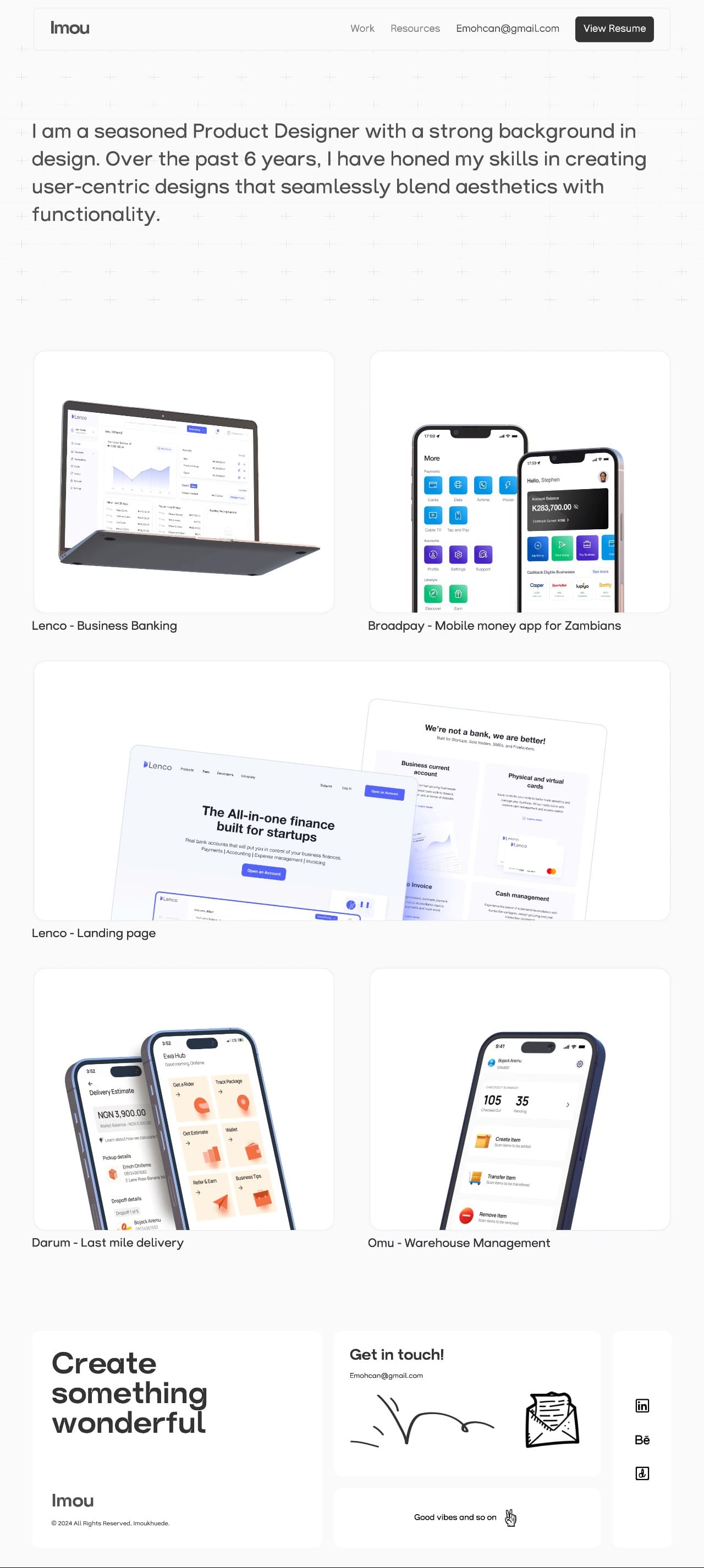 Imou Uduigwome portfolio screenshot