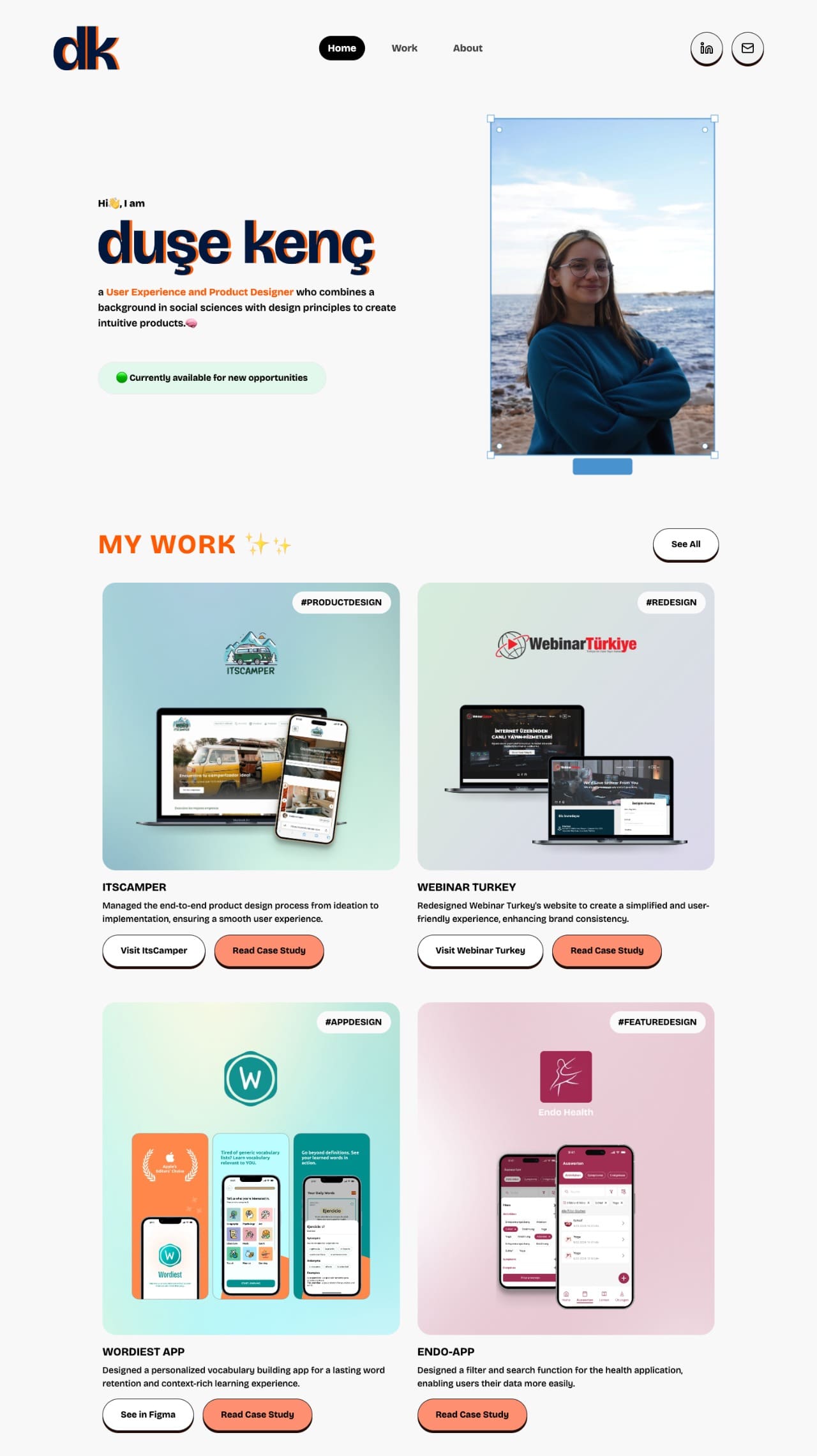 Duse Kenc interaction designer portfolio - creative portfolio