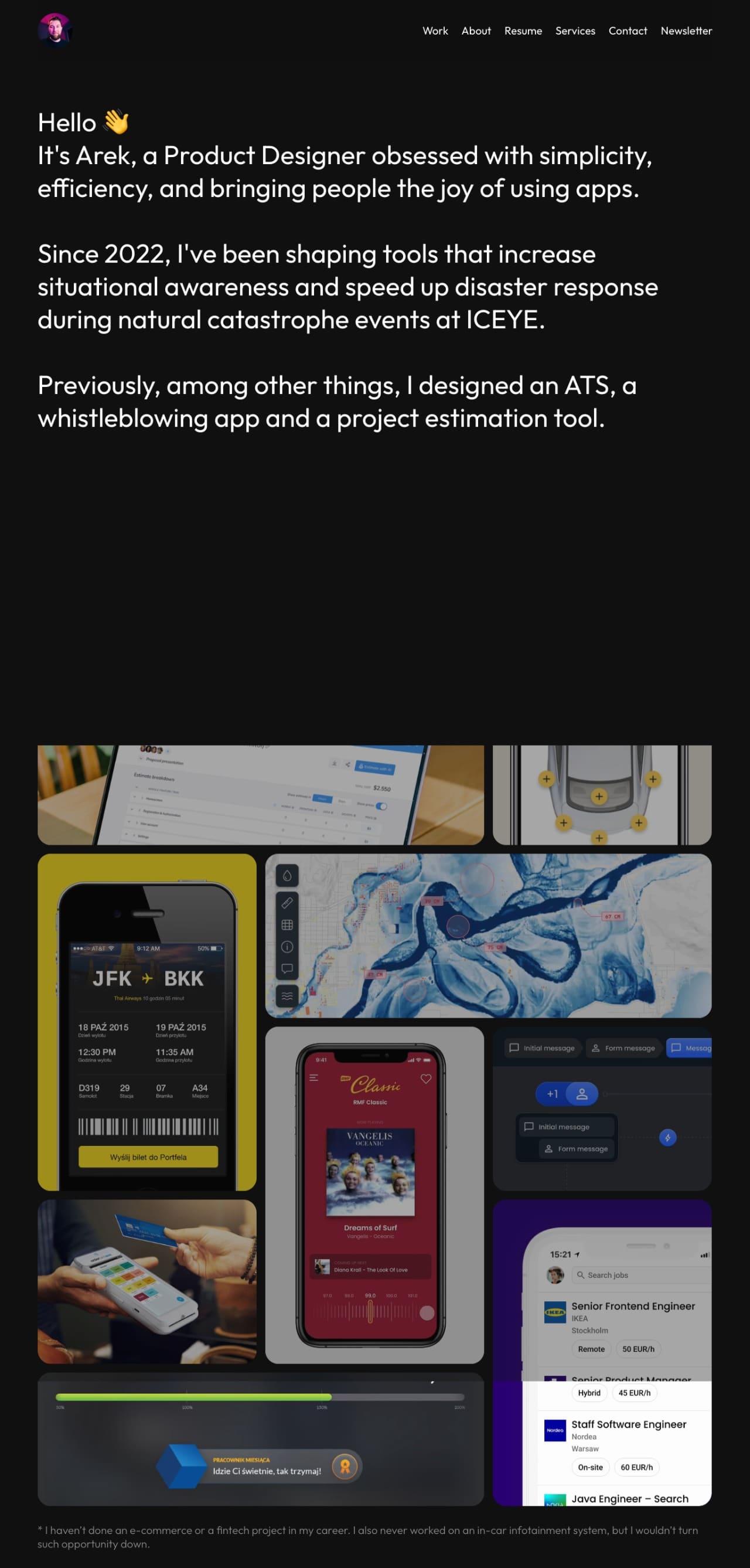 Arkadiusz Radek interaction designer portfolio - creative portfolio
