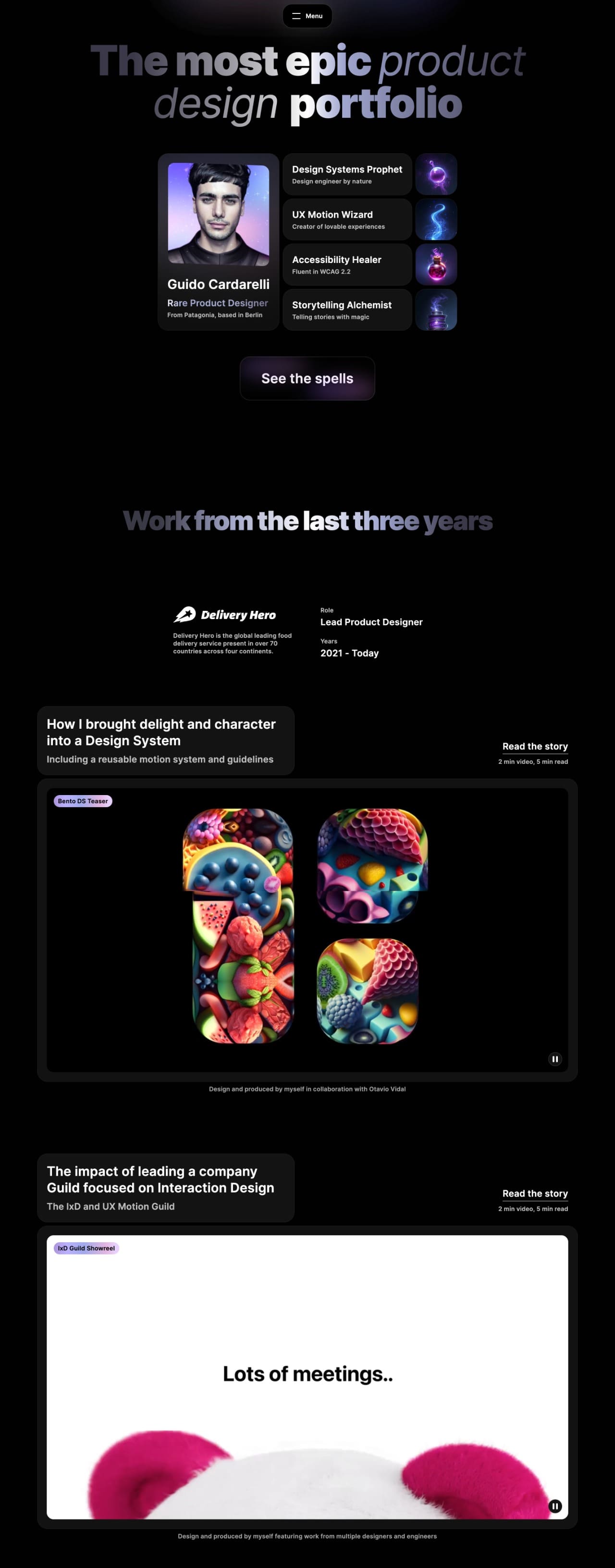 Guido Cardarelli portfolio screenshot