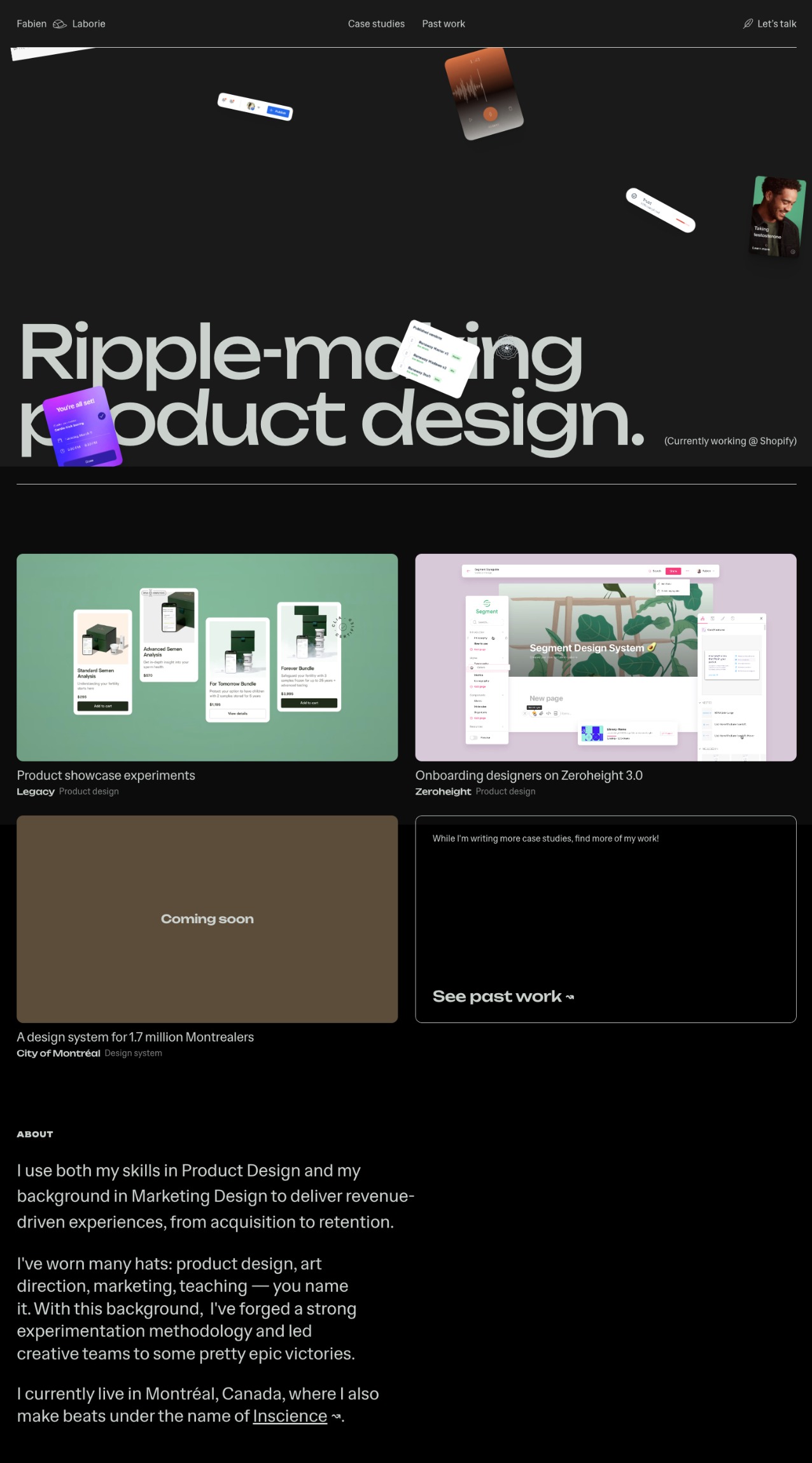 Fabien Laborie portfolio screenshot