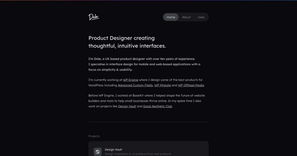 Dale Anthony Williams - UX & Product Designer Portfolio Inspiration