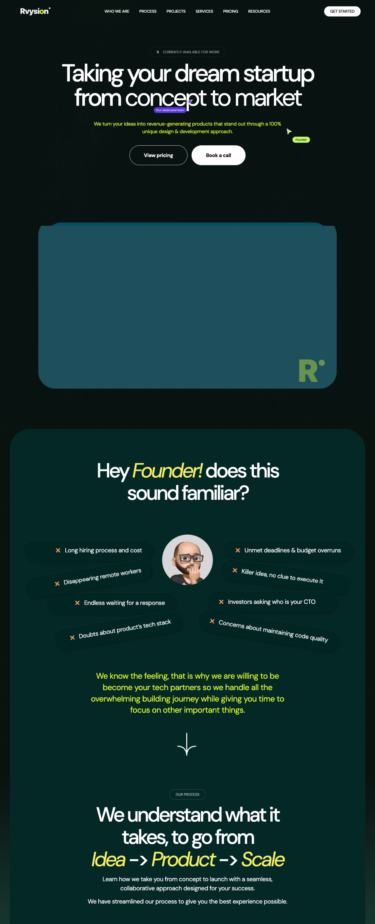 Rvysion Studio portfolio screenshot