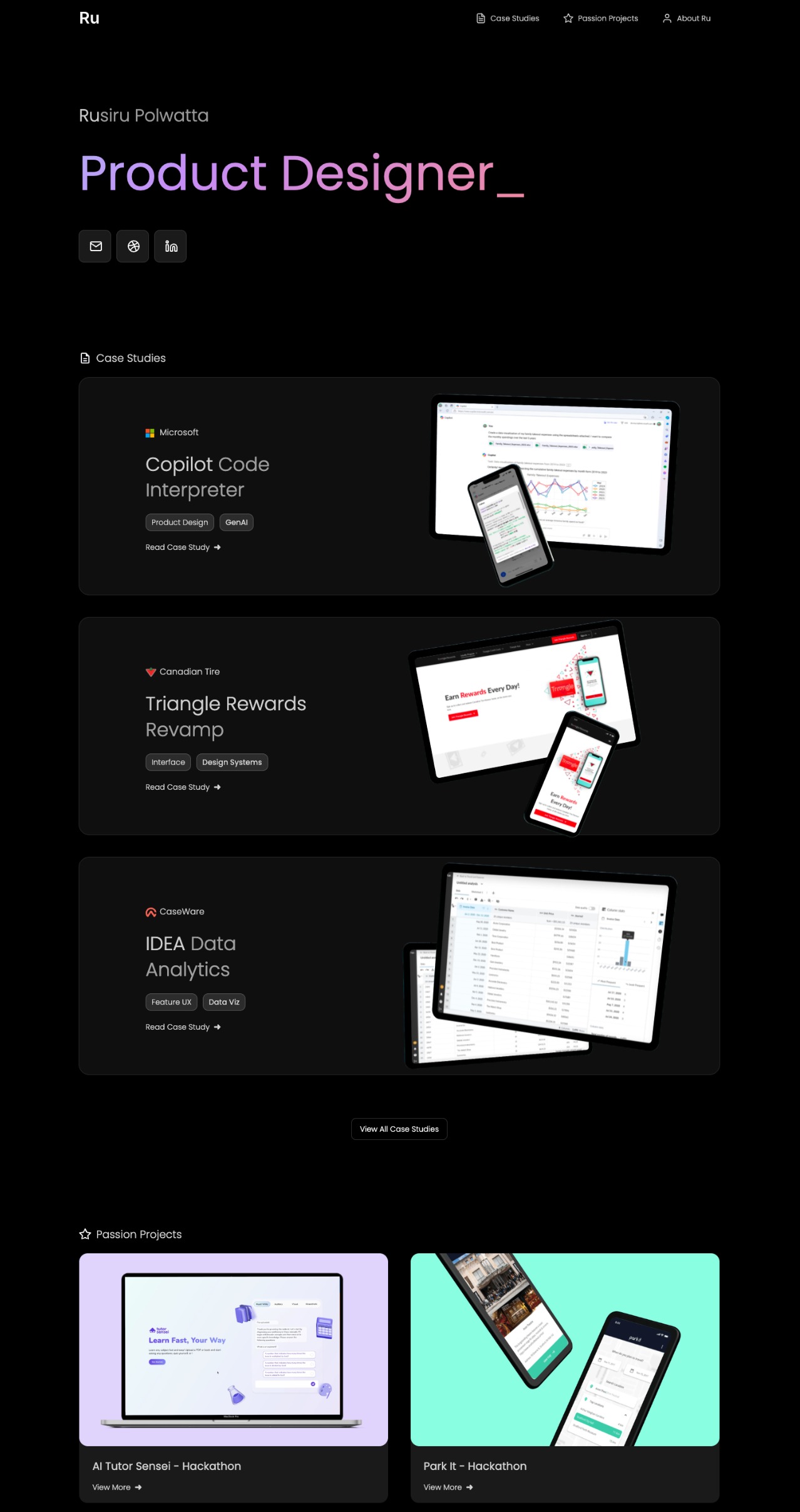 Rusiru Polwatta portfolio screenshot