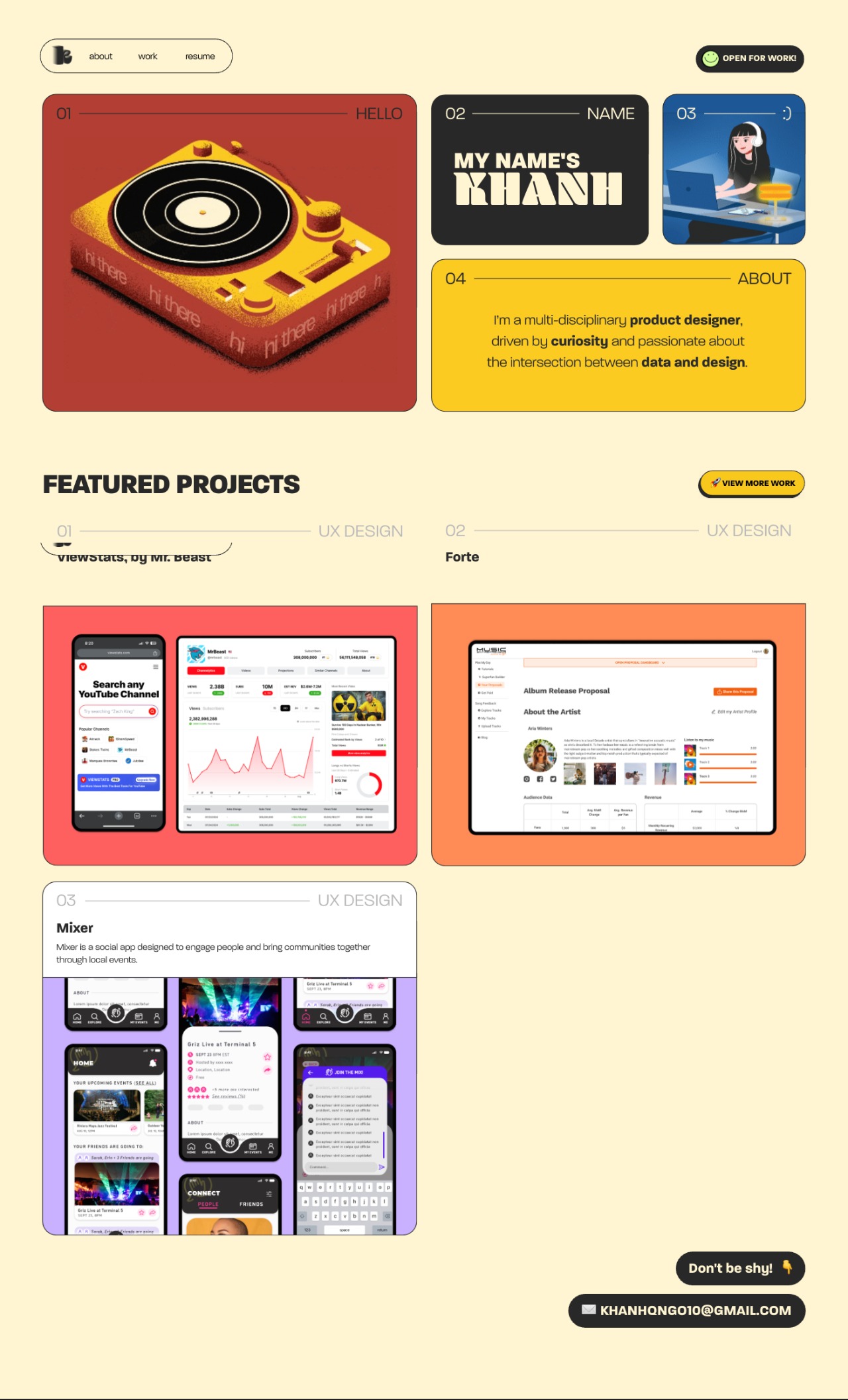 Khanh Ngo portfolio screenshot