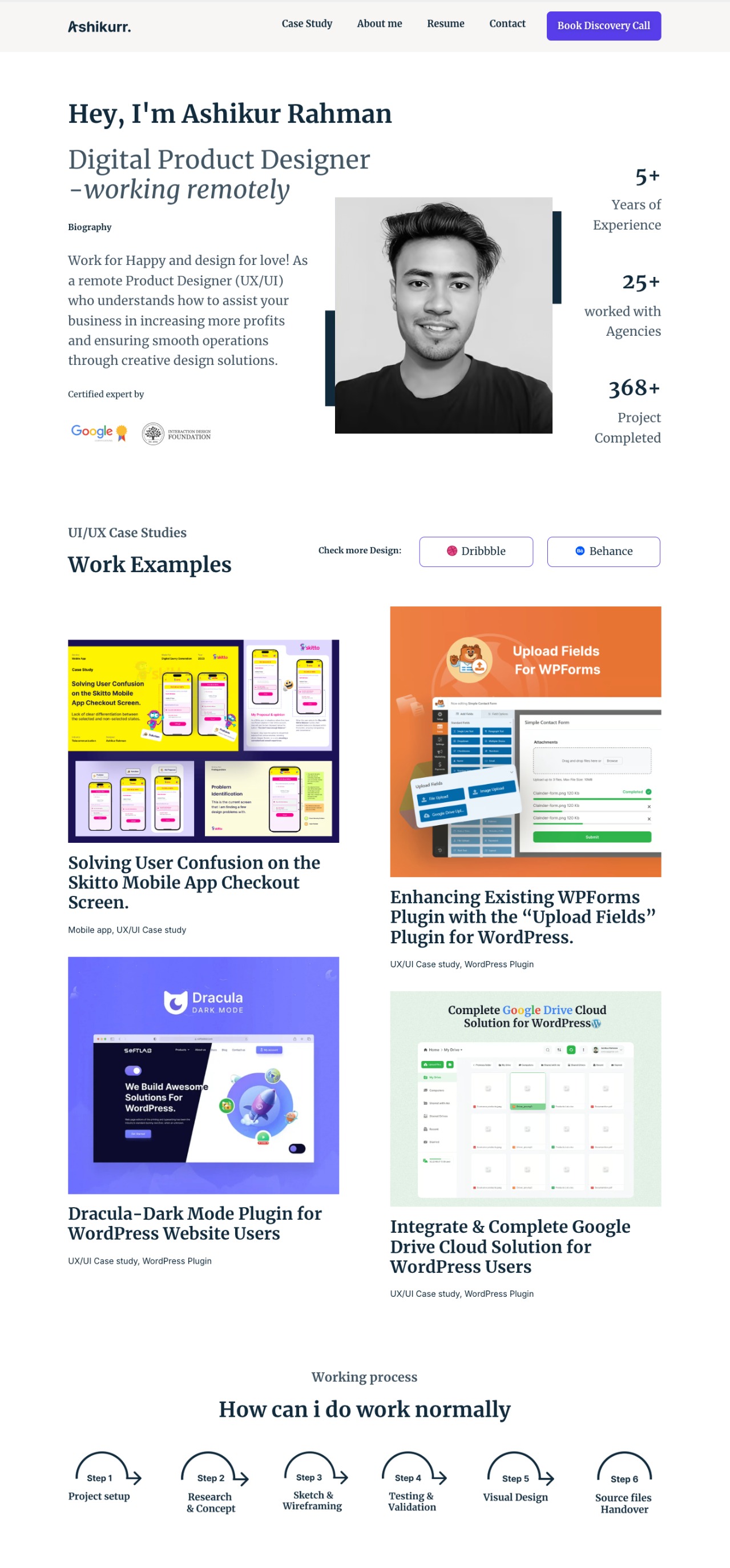 Ashikur Rahman portfolio screenshot